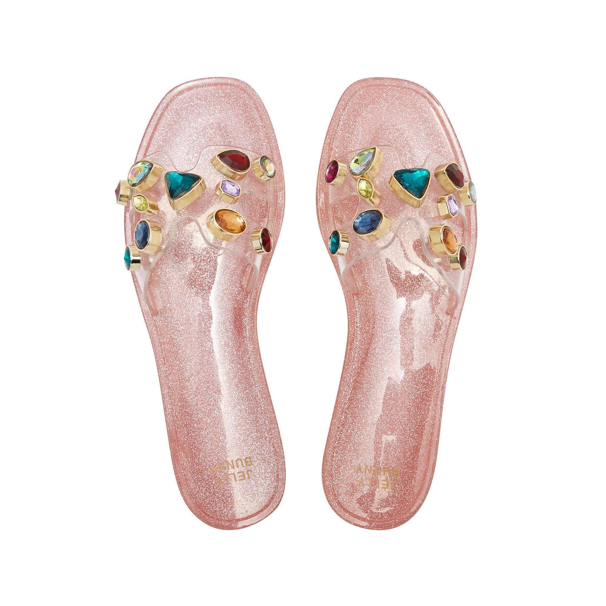 Donna Flat Sandals Check Pink - Jelly Bunny Thailand Official Online Store
