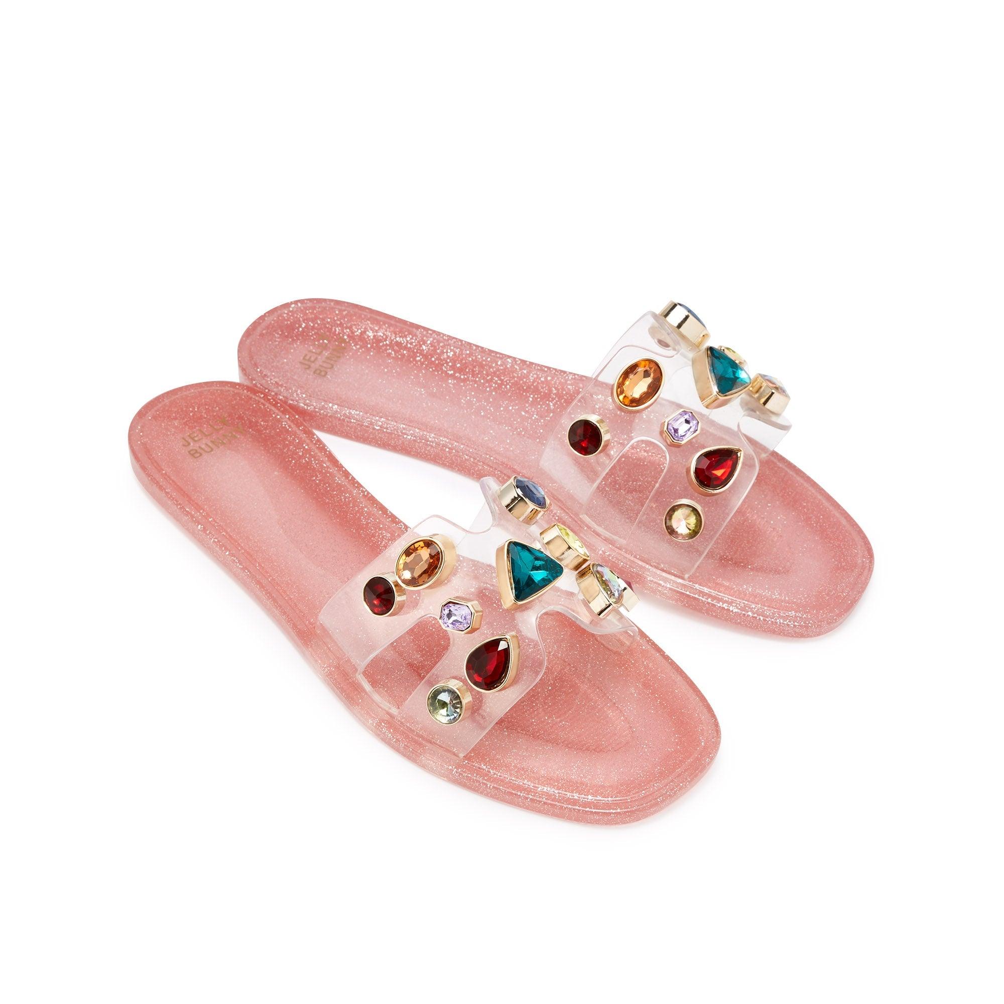 Donna Flat Sandals Check Pink - Jelly Bunny Thailand Official Online Store