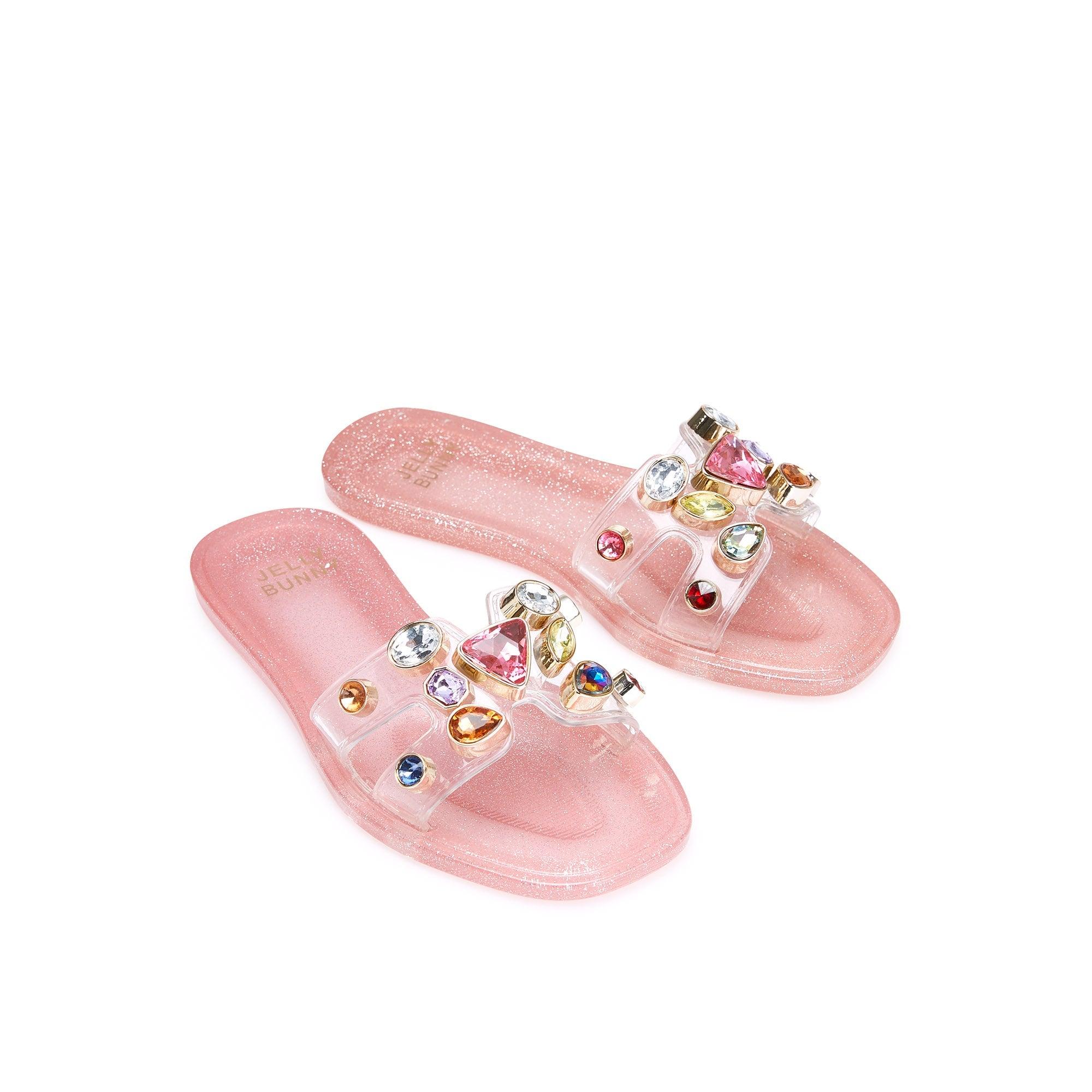 Mini Donna For Girls Flat Sandals Check Pink - Jelly Bunny Thailand Official Online Store