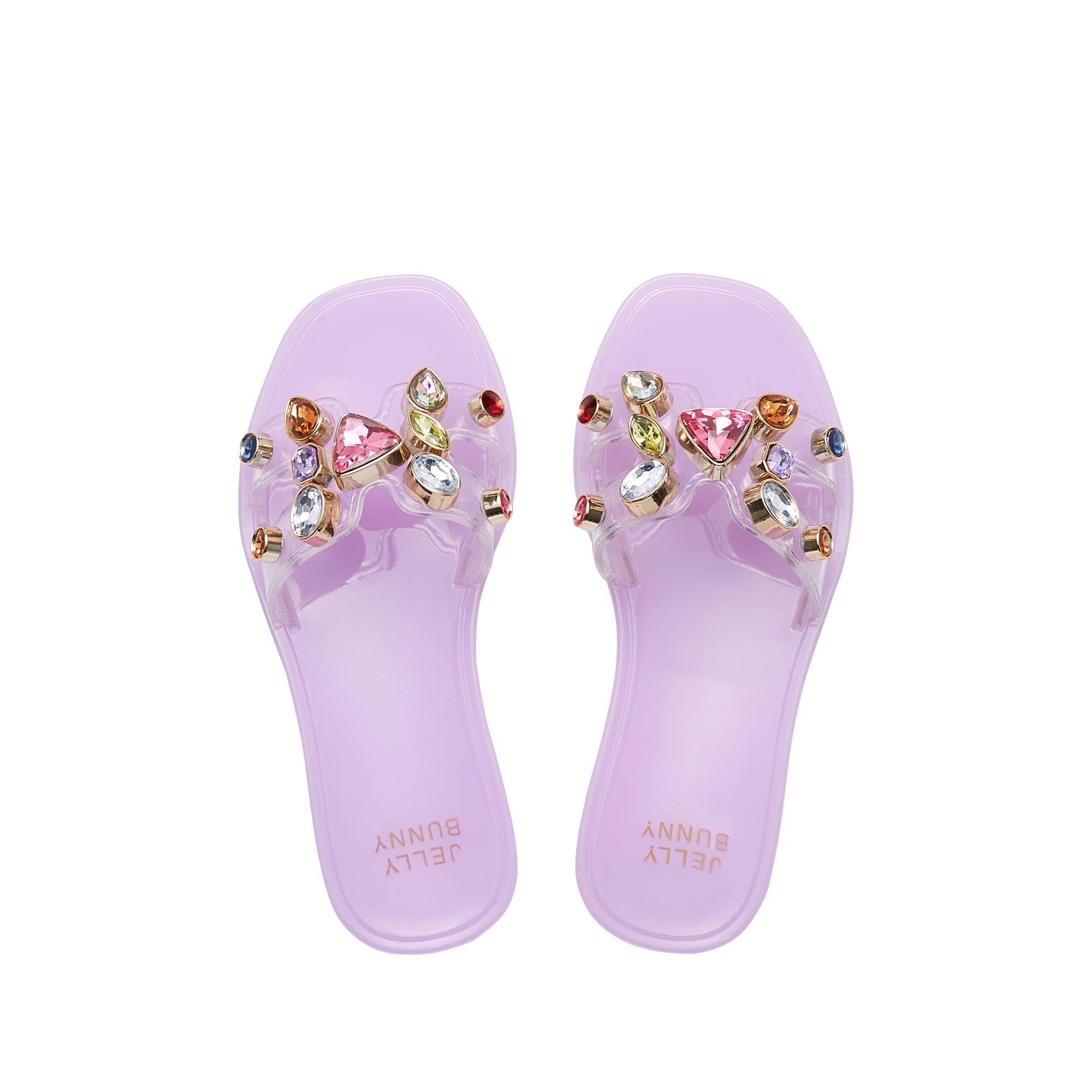 Mini Donna Flat Sandals Patent Purple - Jelly Bunny Thailand Official Online Store