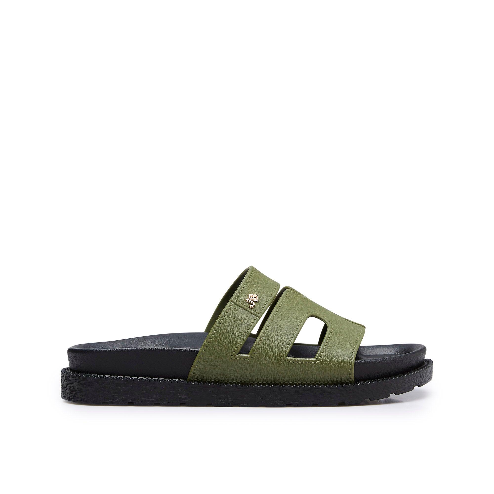 Sena Plain Flat Sandals Green - Jelly Bunny Thailand Official Online Store