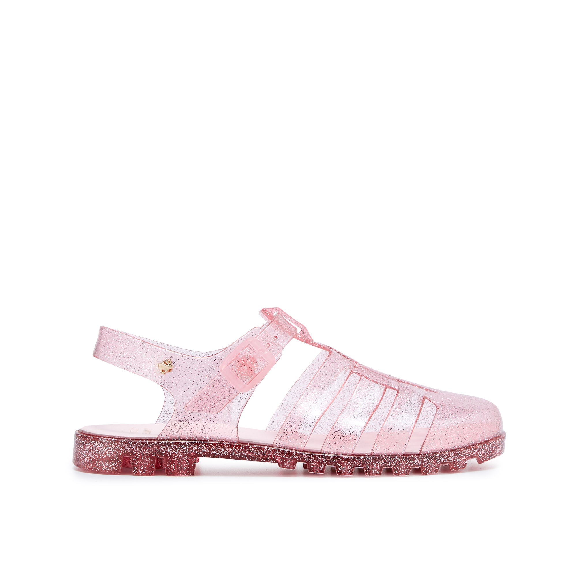 Nasia Plain Flat Sandals Check Pink