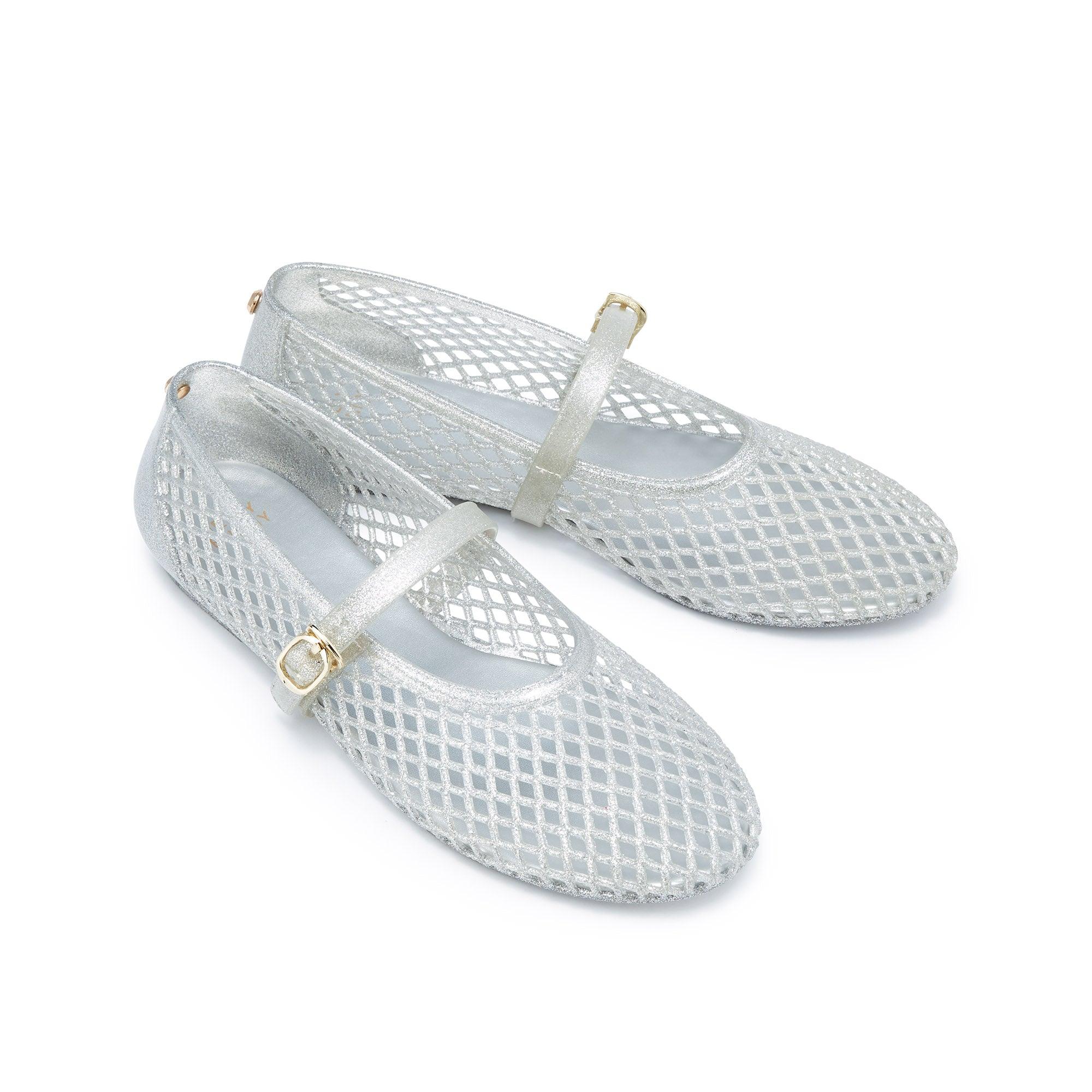 Pascal Flat Mary Janes Silver - Jelly Bunny Thailand Official Online Store