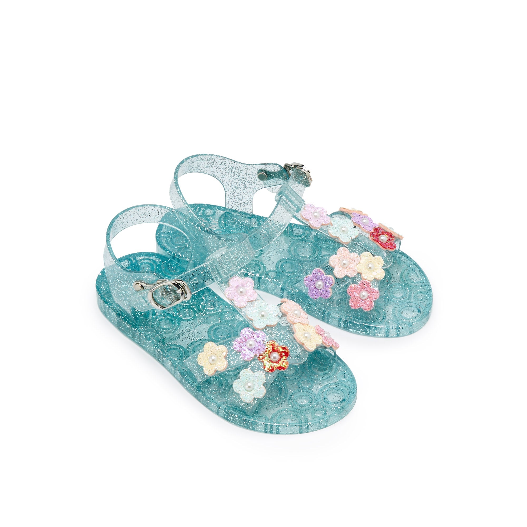 รองเท้าแตะสำหรับเด็กผู้หญิงผู้หญิง Mini Bolo Glitter Blue