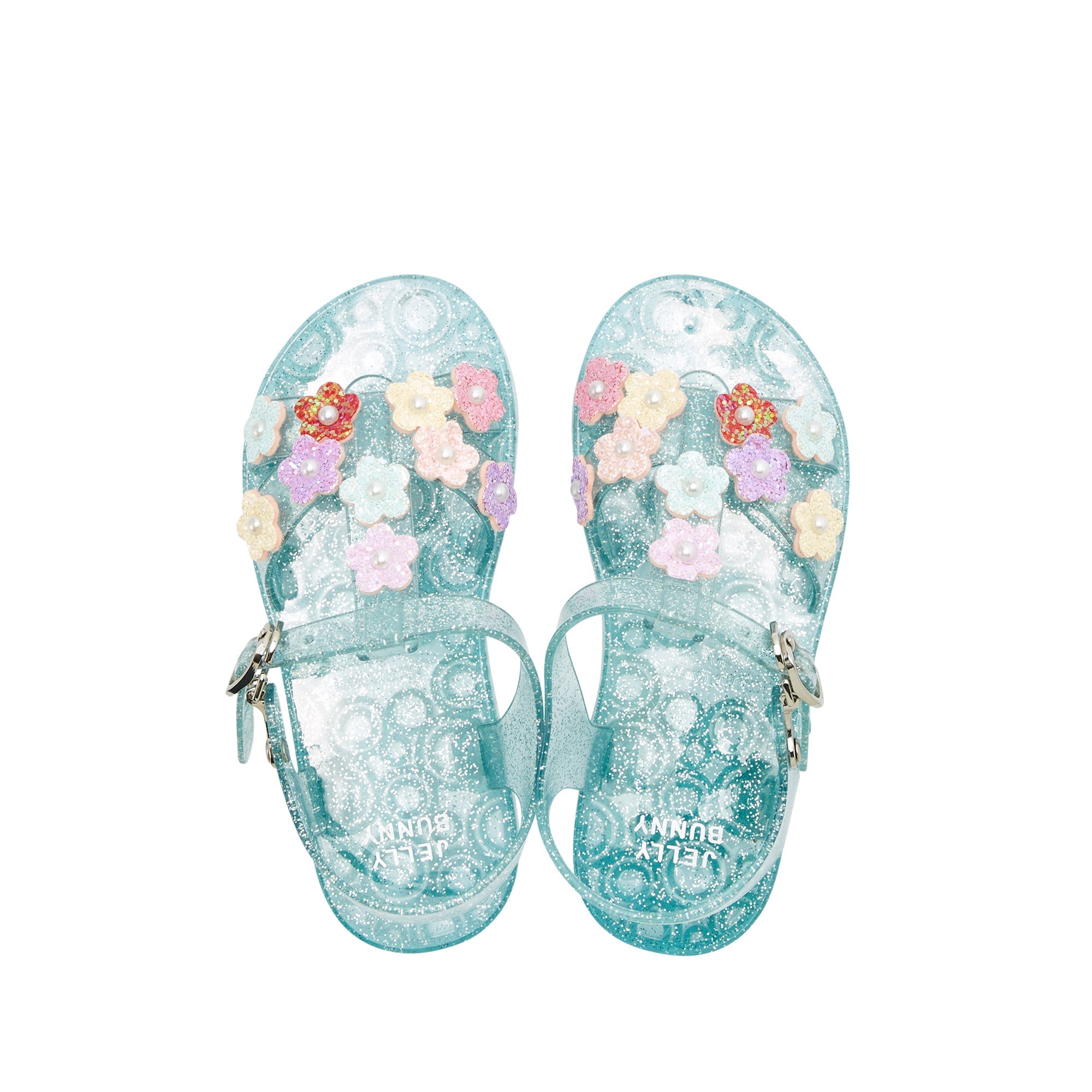 รองเท้าแตะสำหรับเด็กผู้หญิงผู้หญิง Mini Bolo Glitter Blue