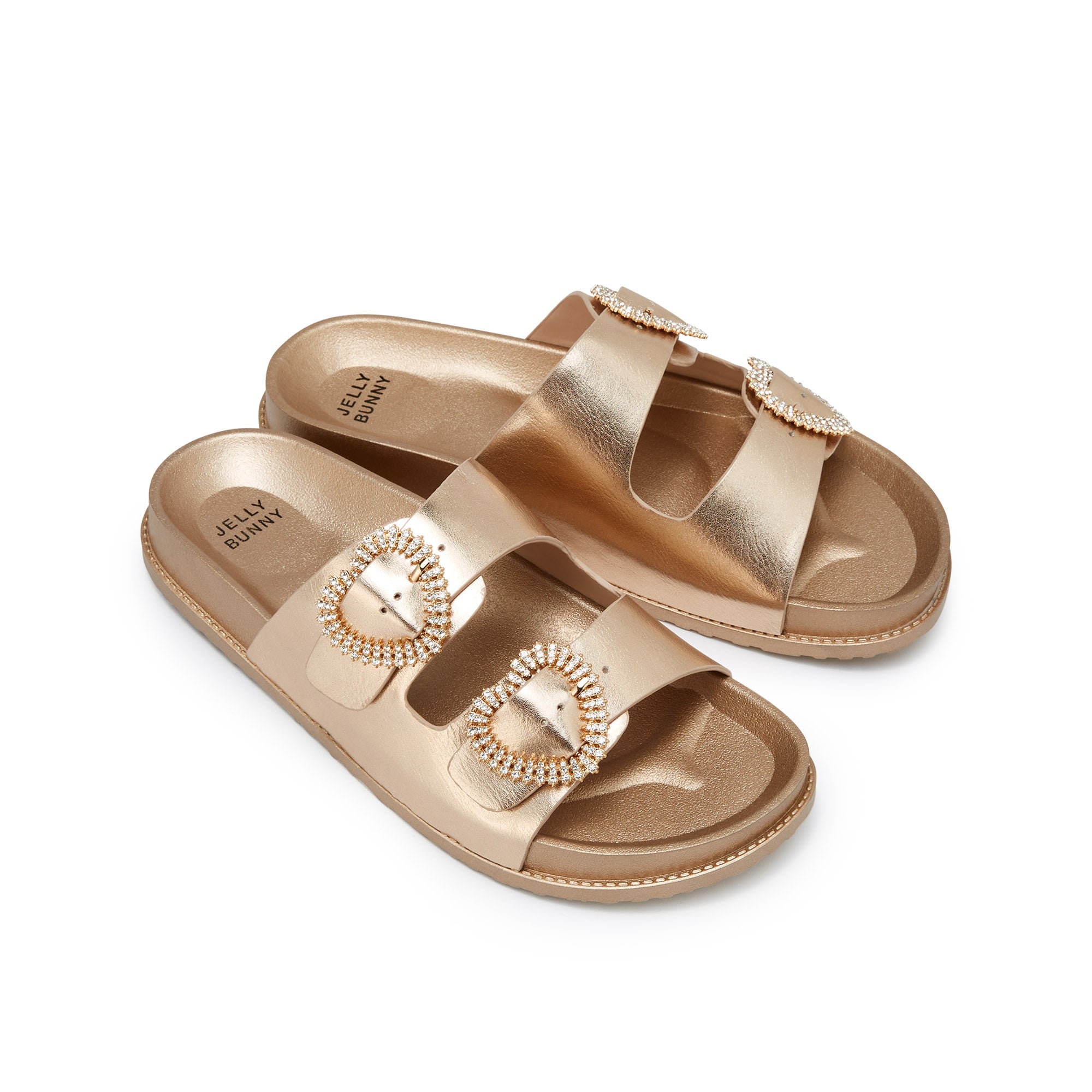 Poppy Flat Sandals Rose Gold