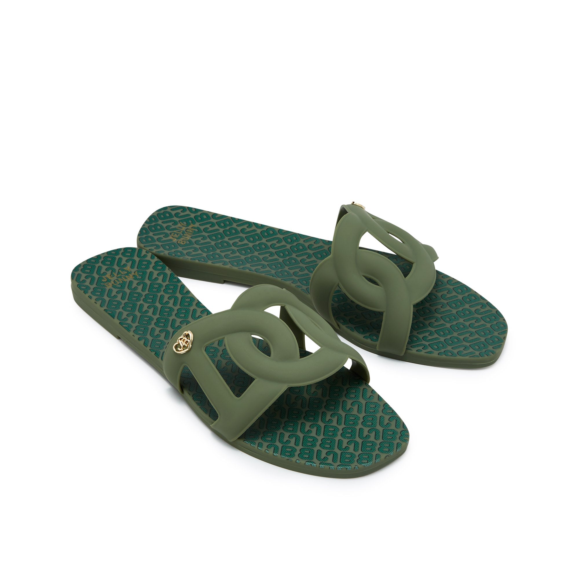 Grase Mono Jessica Flat Sandals Green