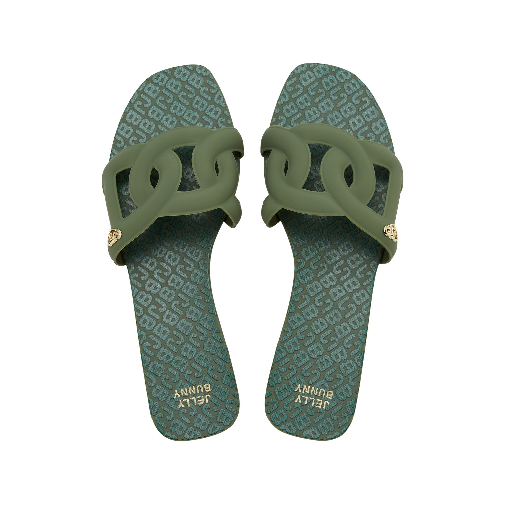 Grase Mono Jessica Flat Sandals Green