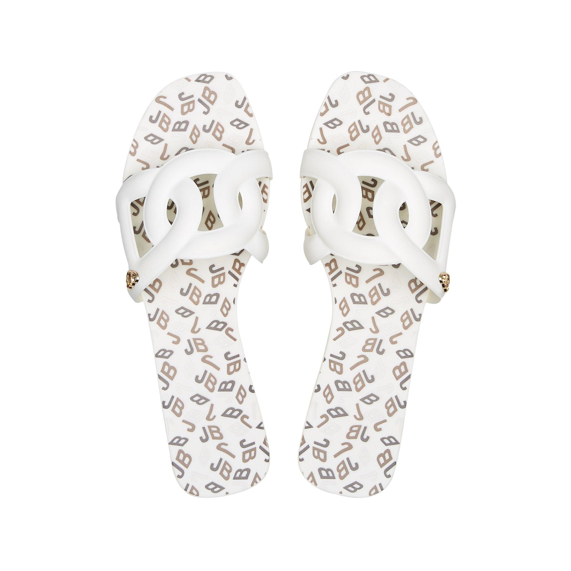 Grase Mono Alia Flat Sandals White - Jelly Bunny Thailand Official Online Store