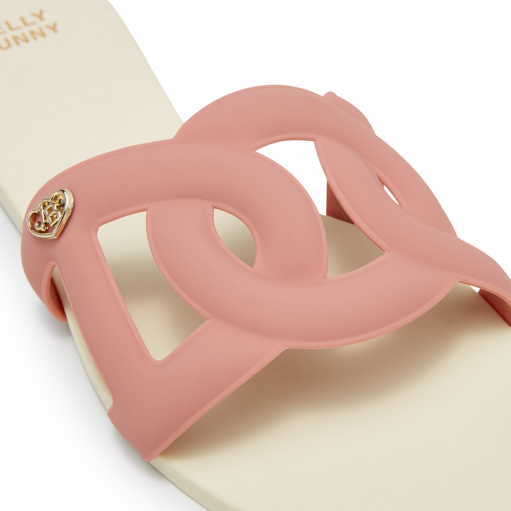 Grase Two Tone Flat Sandals White - Jelly Bunny Thailand Official Online Store