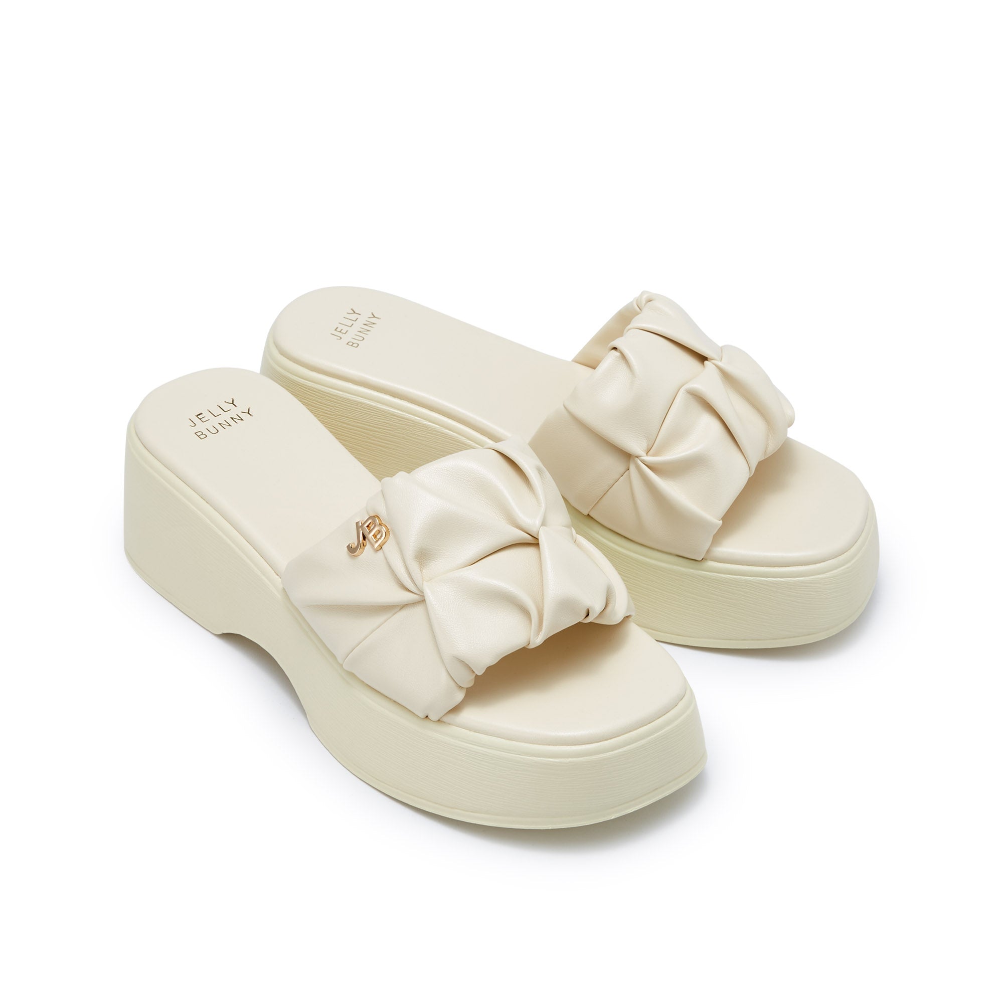Esmar Platform Sandals White