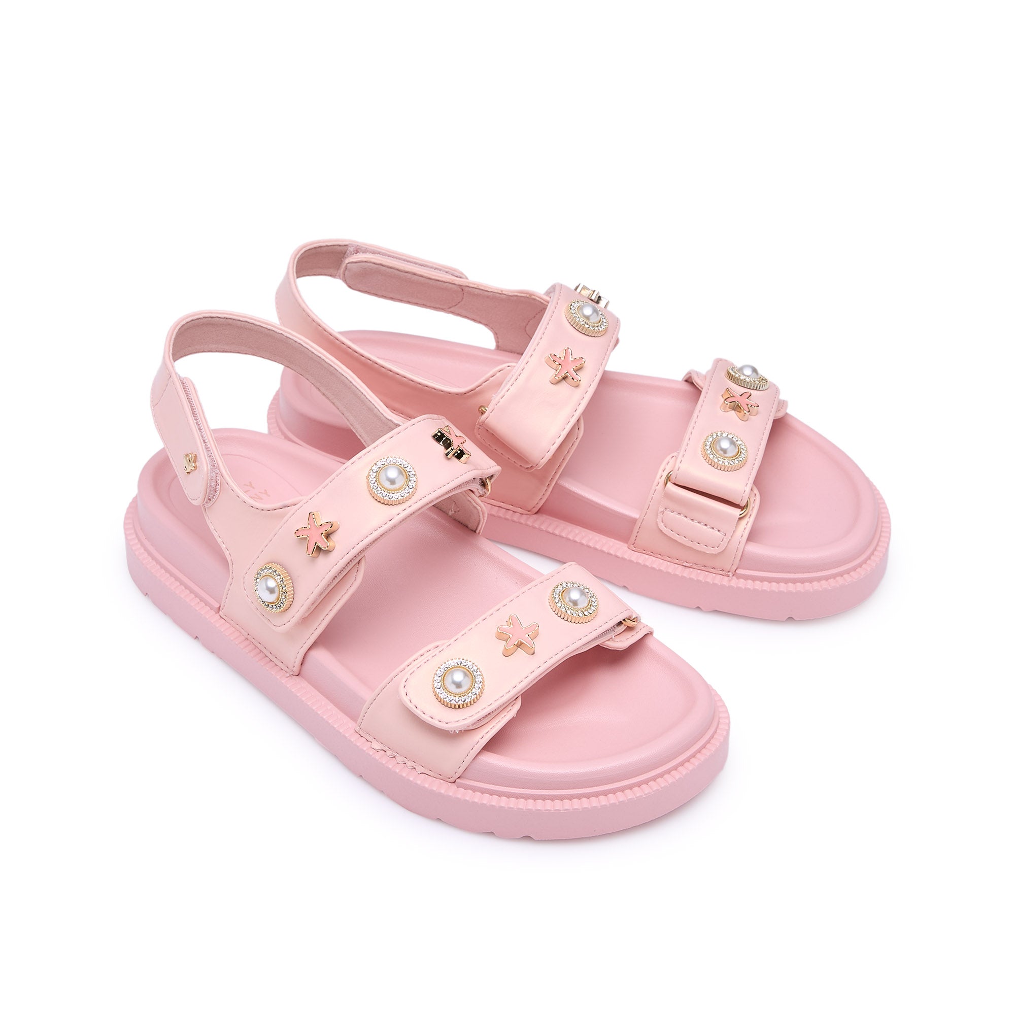 รองเท้าแพลตฟอร์ม Manjiro Pearl Light Pink