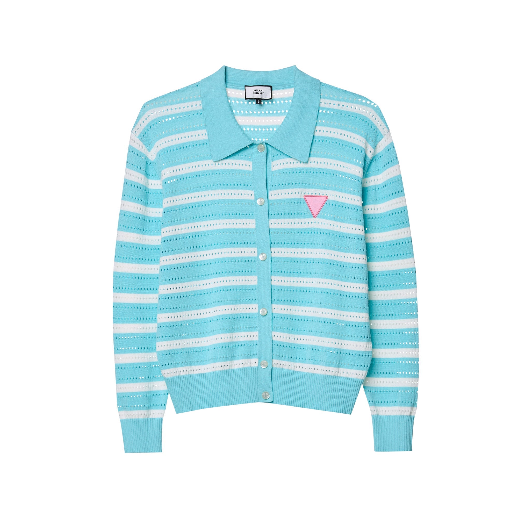 Sugar Breeze Striped Knit Cardigan Blue - Jelly Bunny Thailand Official Online Store