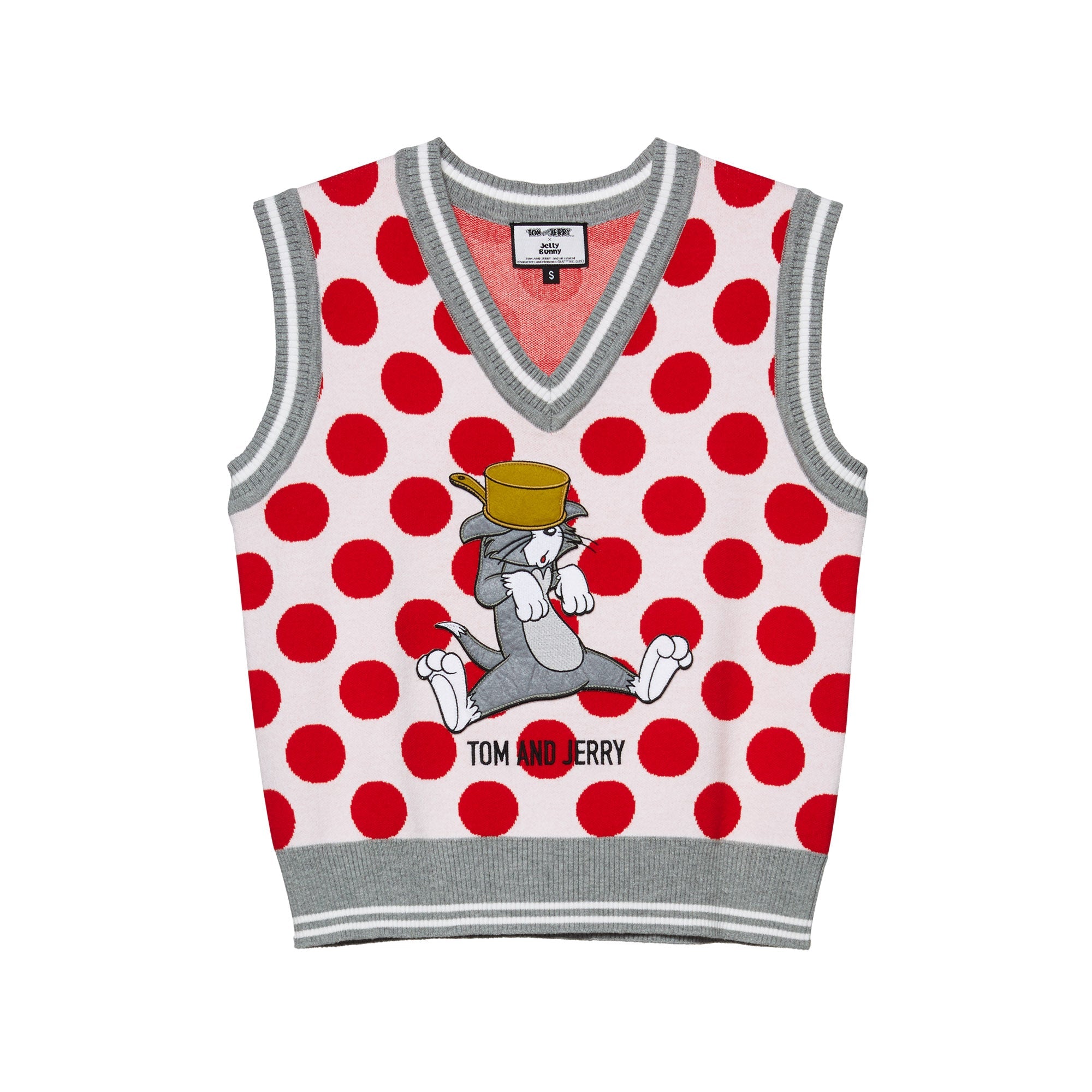 Tom and Jerry Polka-Dot Knit Vest Multi Color - Jelly Bunny Thailand Official Online Store