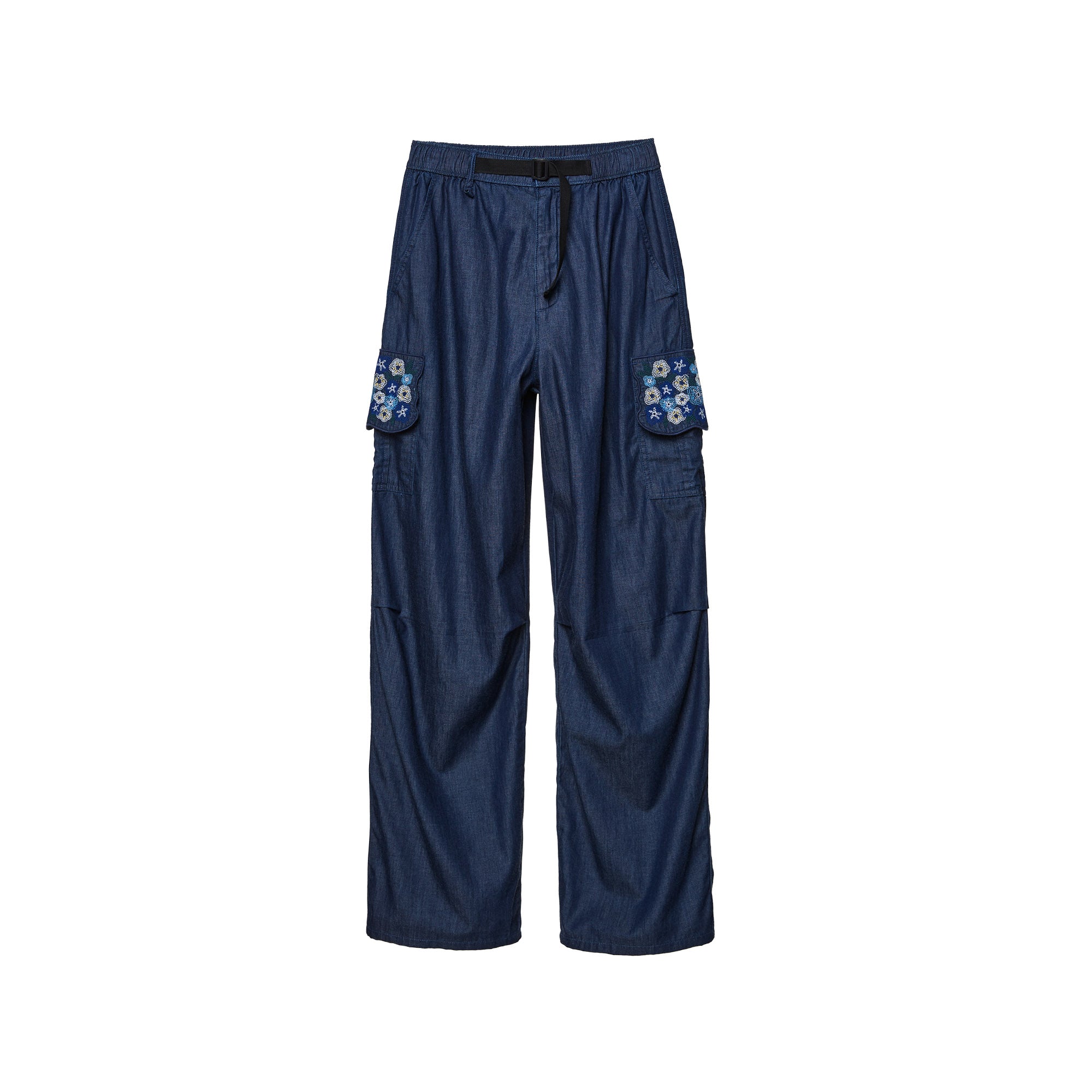 Floral Cargo Pants Navy - Jelly Bunny Thailand Official Online Store
