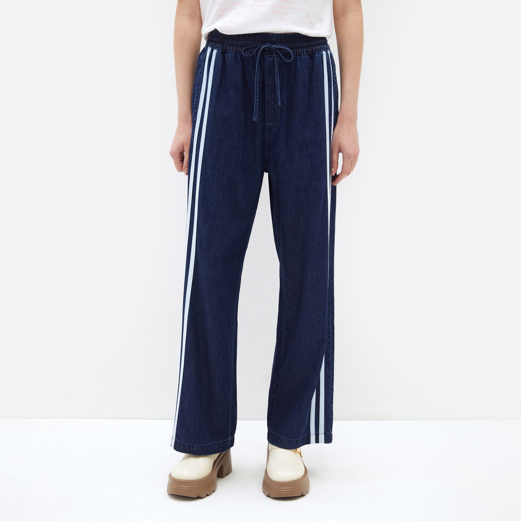 Coastal Cool Denim Track Pants Blue - Jelly Bunny Thailand Official Online Store