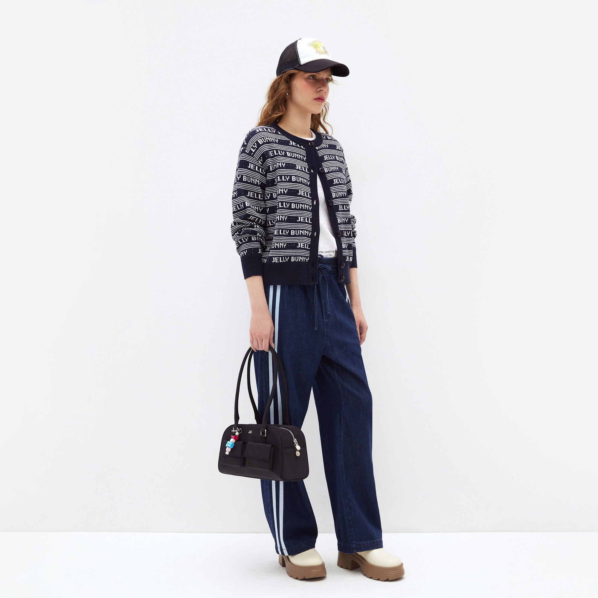 Coastal Cool Denim Track Pants Blue - Jelly Bunny Thailand Official Online Store