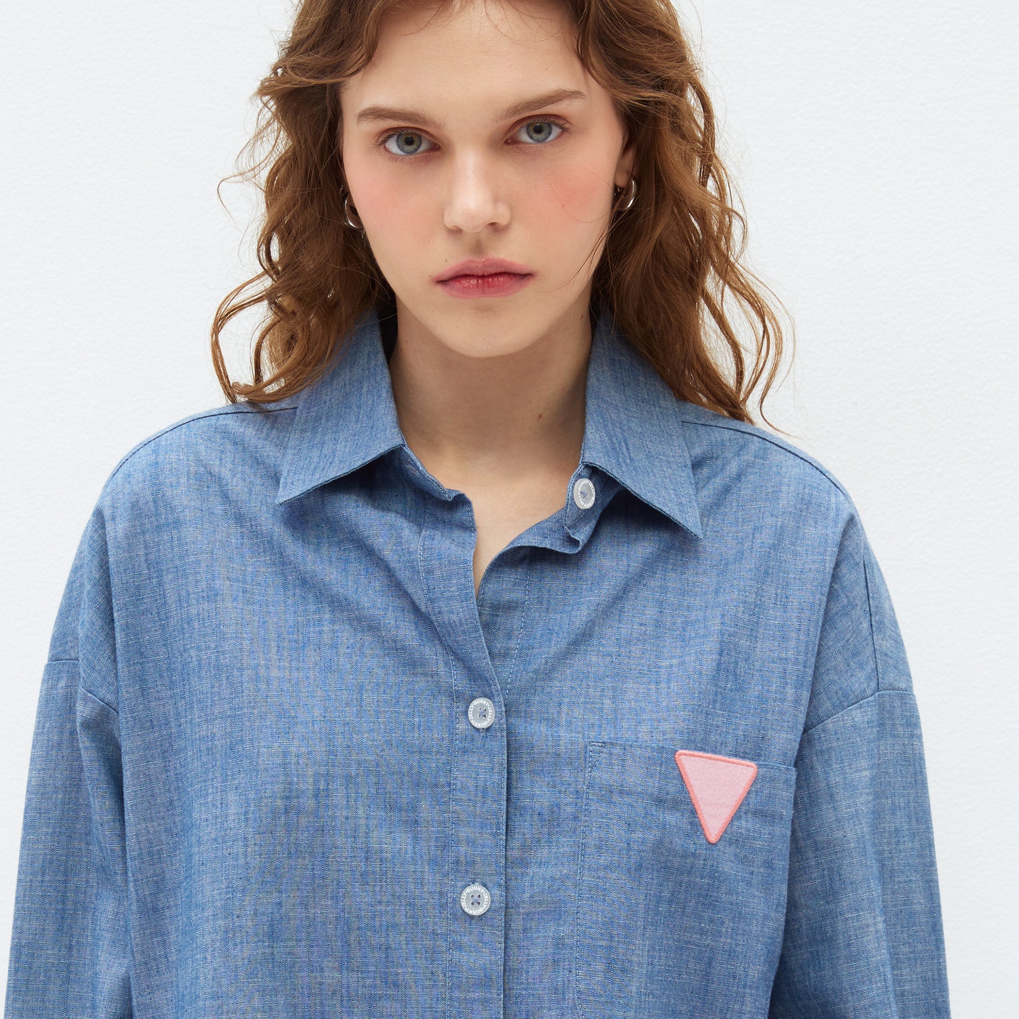 Chambray Patch Pocket Shirt Blue