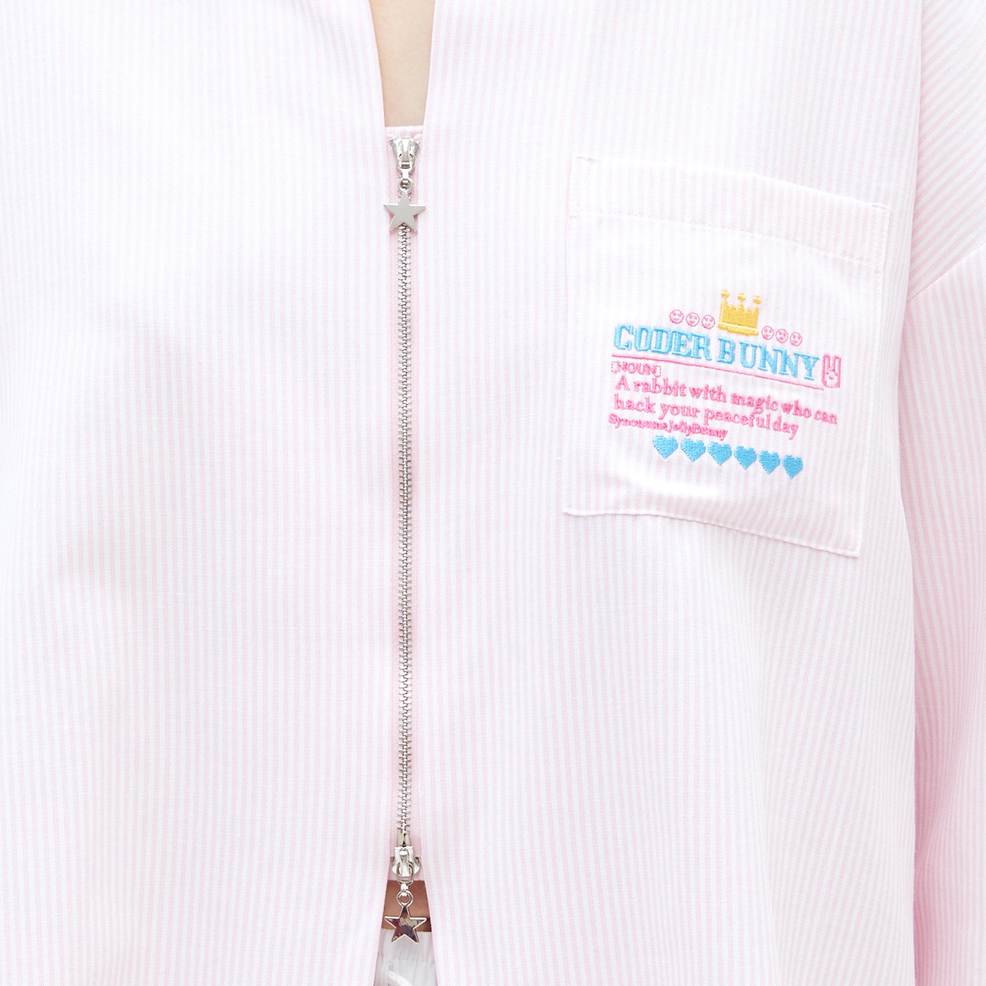 เสื้อเชิ้ต แต่งซิป แขนยาว Coder Bunny
