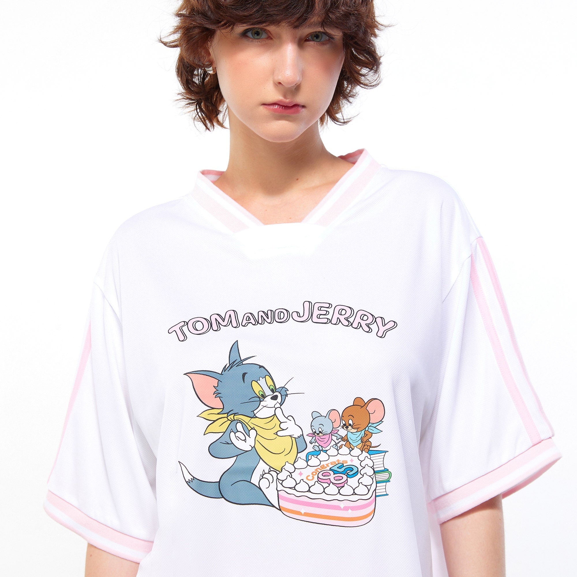 Happy 85Th Birthday Tom and Jerry Baseball Jersey White - Jelly Bunny Thailand Official Online Store