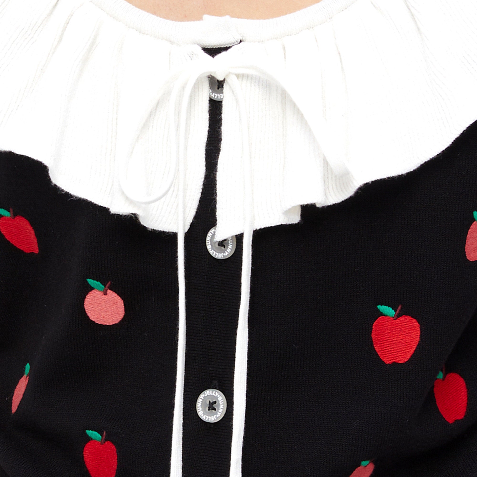 Sweet Apple Ruffle Crop Top Black - Jelly Bunny Thailand Official Online Store