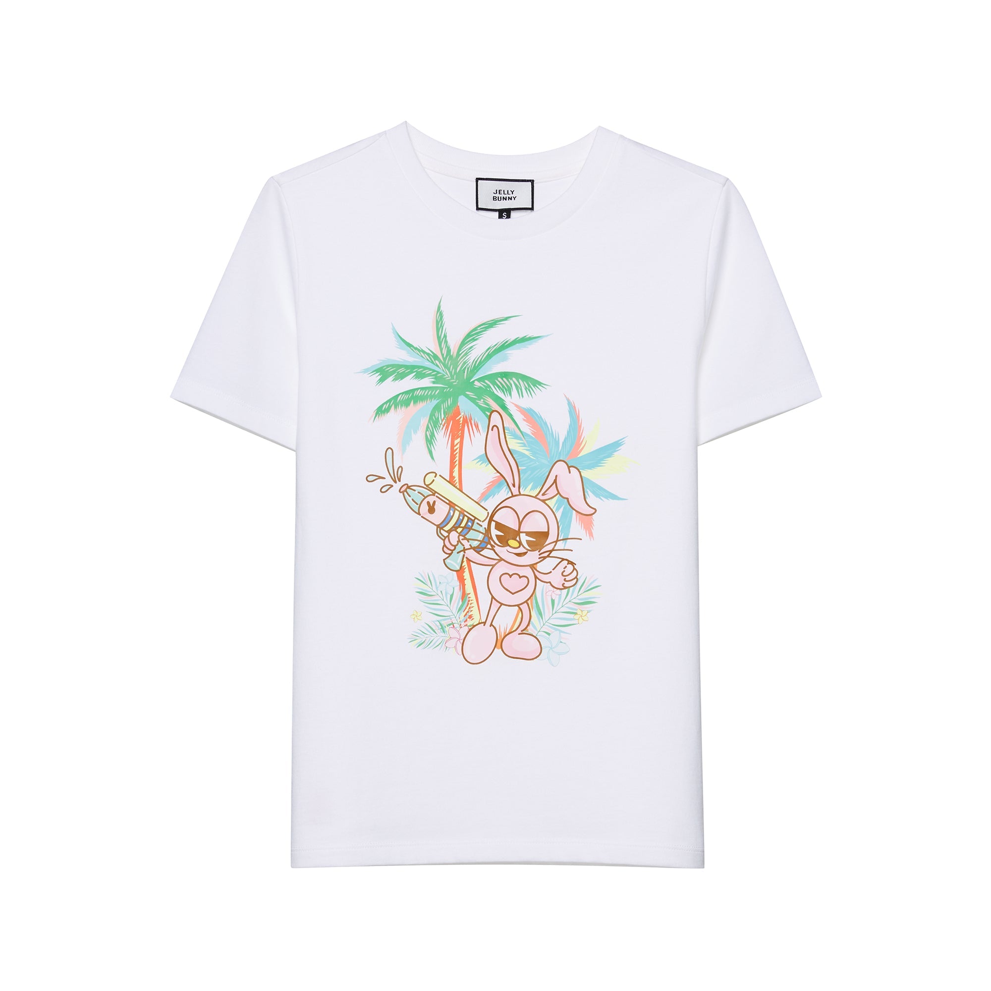 Jb Water Splash Fest Relaxed-Fit T-Shirt White - Jelly Bunny Thailand Official Online Store