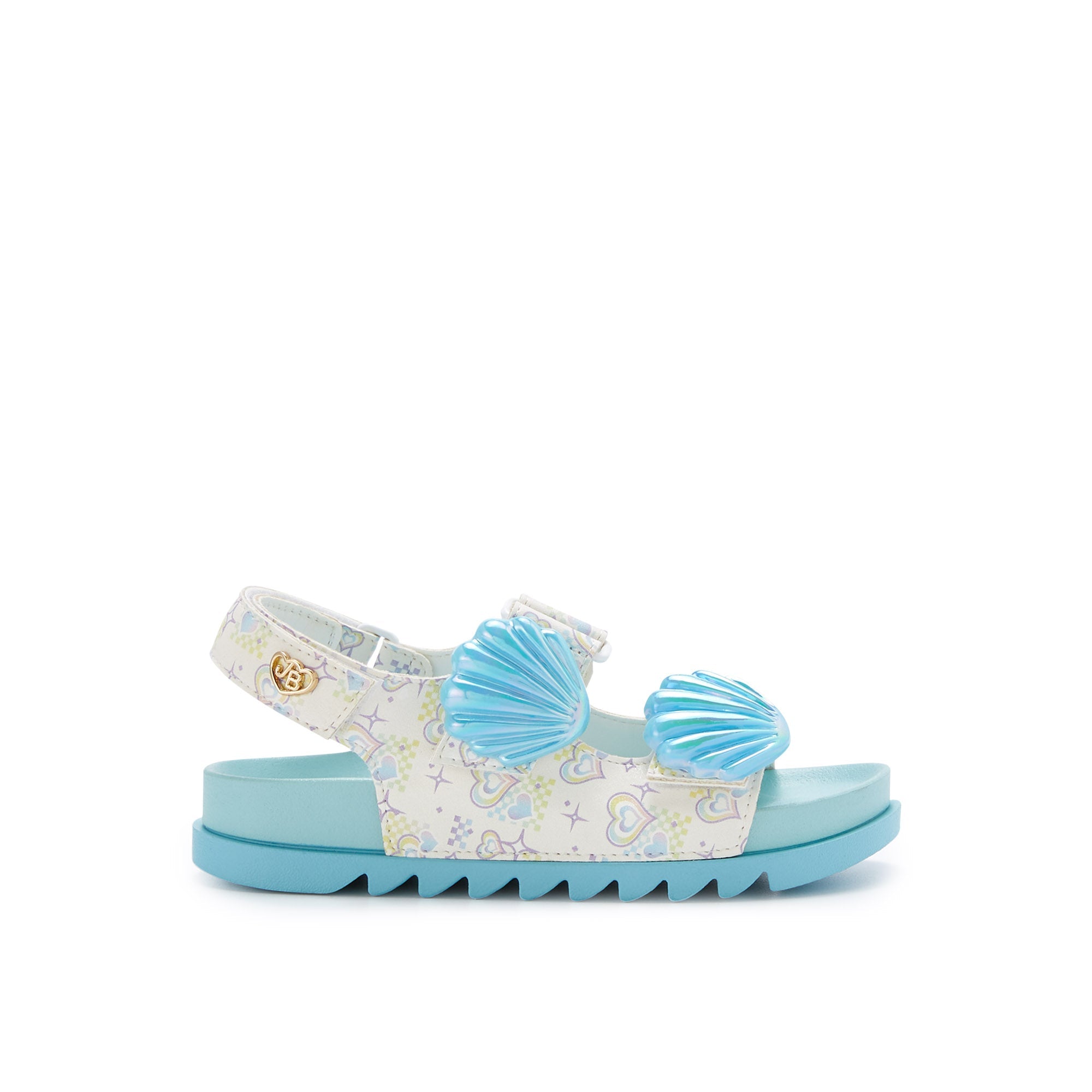 Mini Sporty Shell Flat Sandals For Girls Blue - Jelly Bunny Thailand Official Online Store