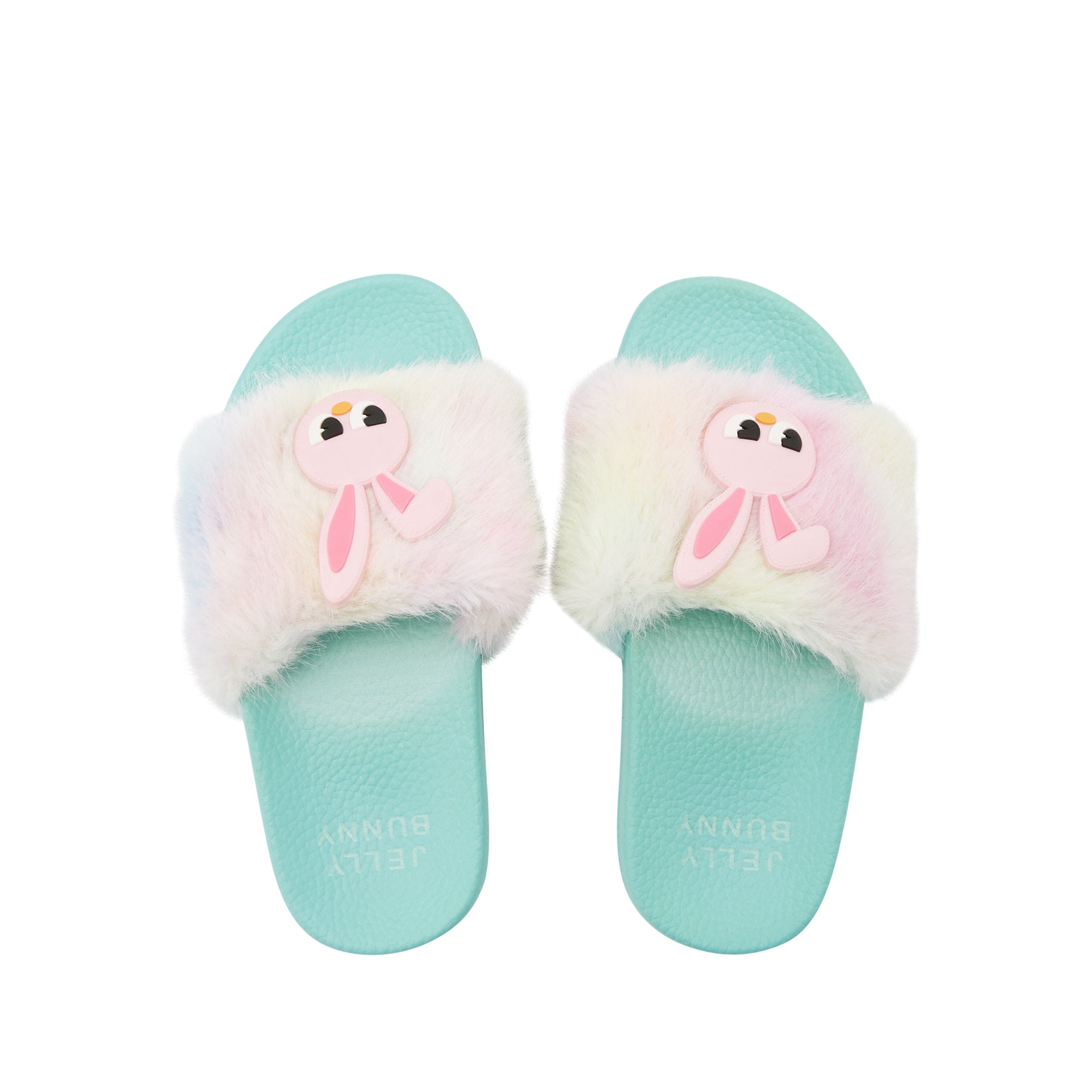 Mini Slide Marshmallow Flat Sandals For Girls Green - Jelly Bunny Thailand Official Online Store