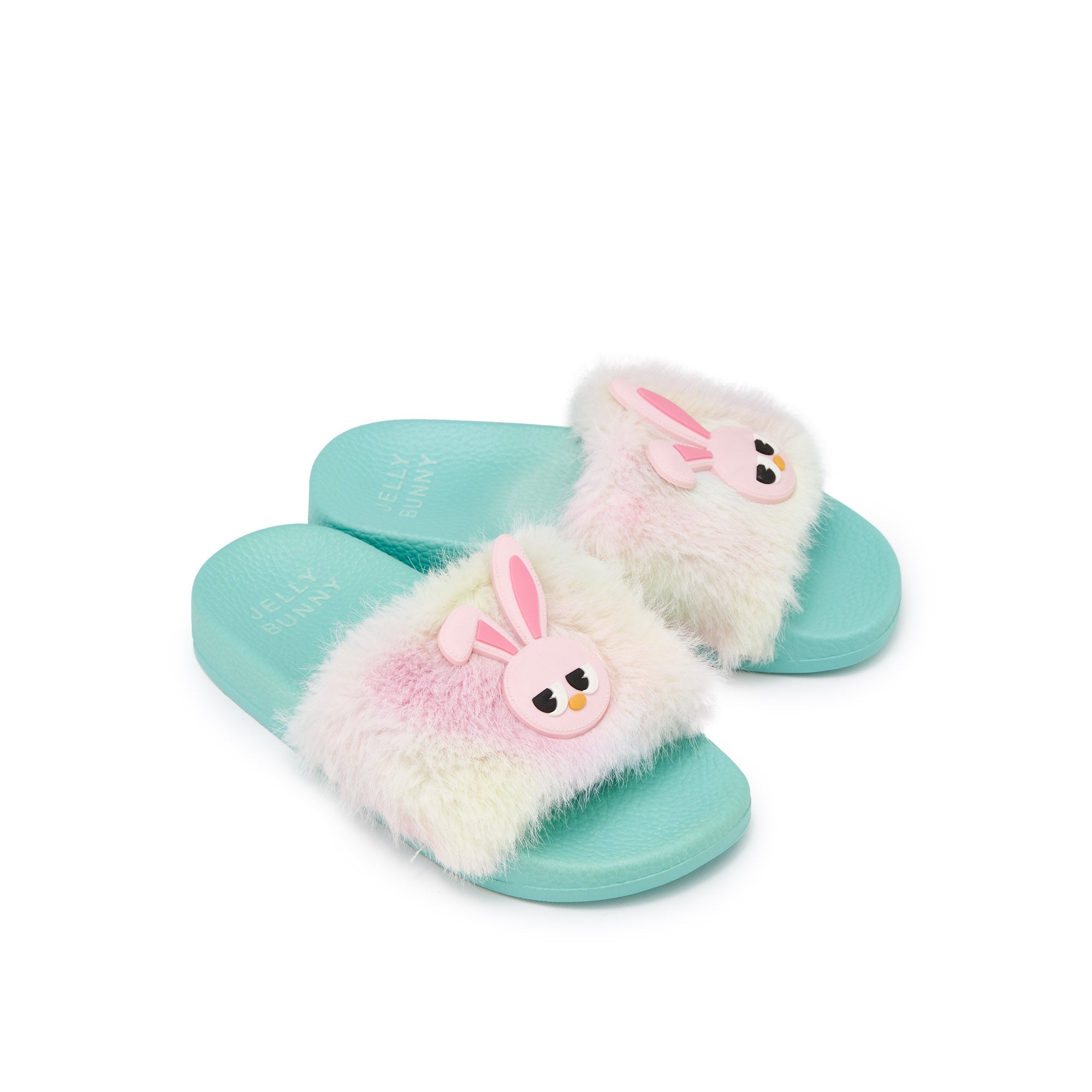 Mini Slide Marshmallow Flat Sandals For Girls Green - Jelly Bunny Thailand Official Online Store