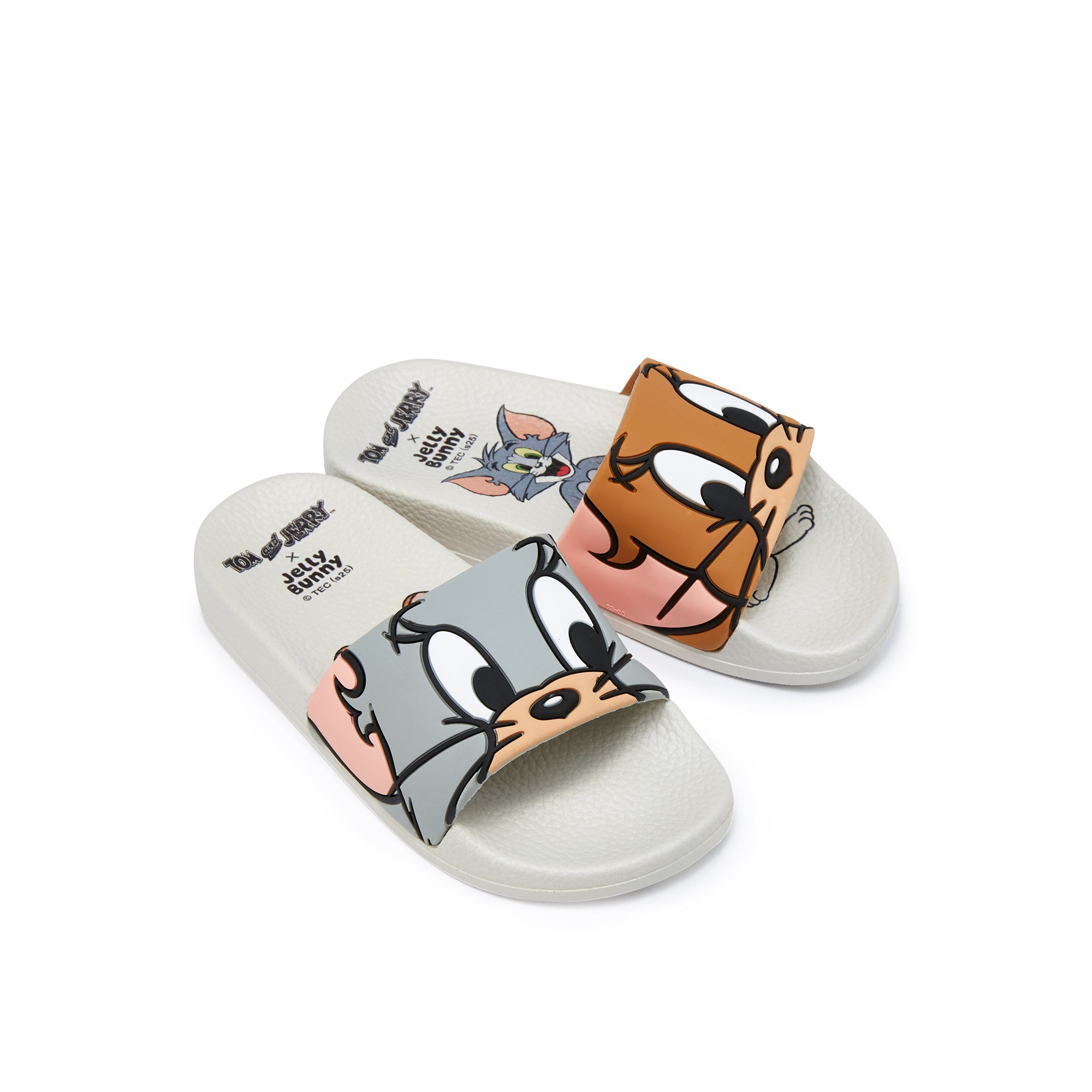 Mini Slide Blizzard Flat Sandals For Girls White - Jelly Bunny Thailand Official Online Store