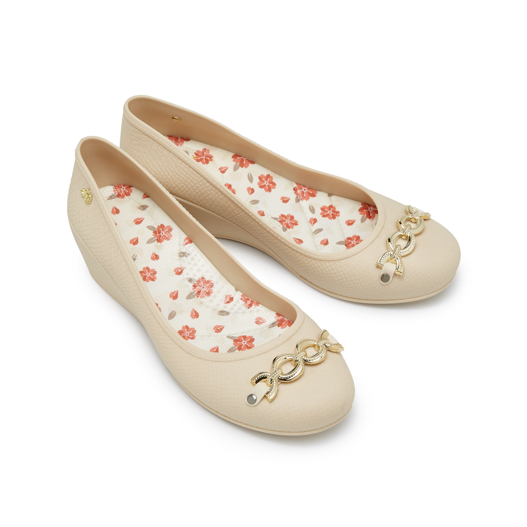 Caren1505 Elisabeth Wedge Shoes Ivory