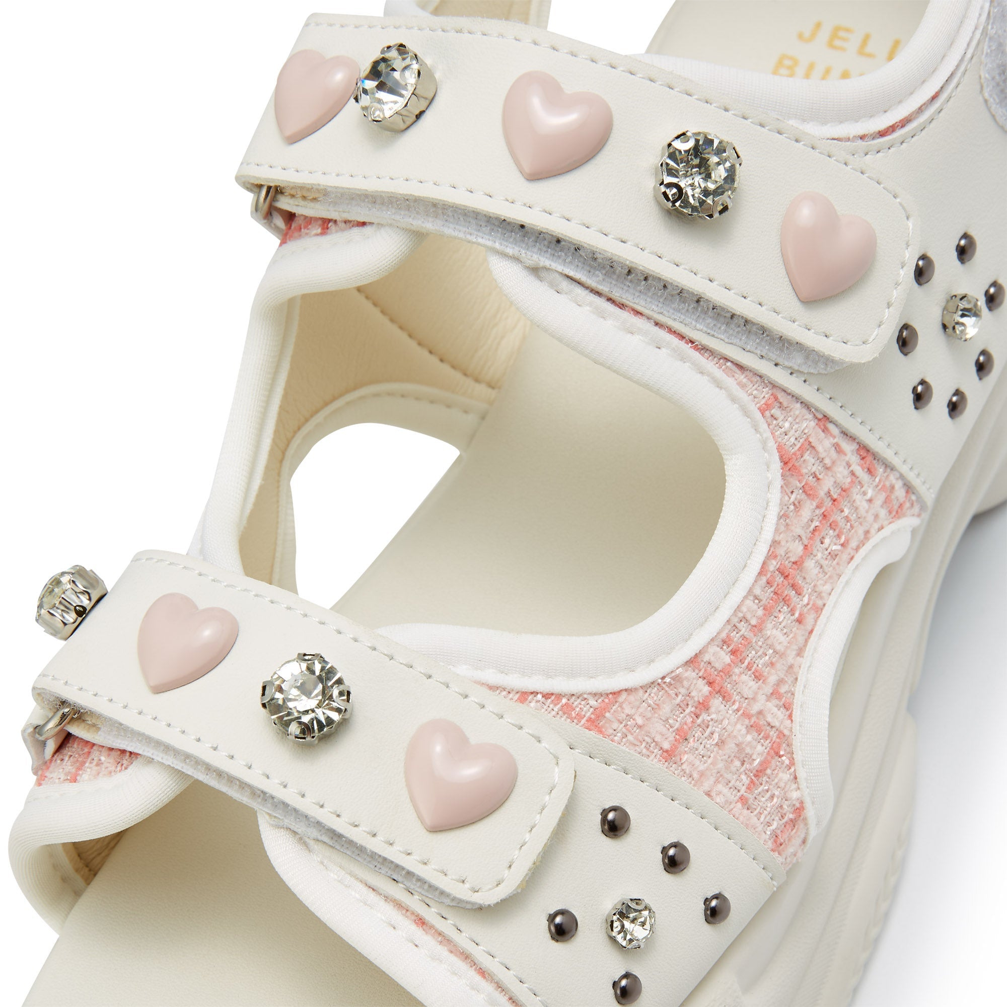 Picotee Double Heart Platform Sandals White - Jelly Bunny Thailand Official Online Store