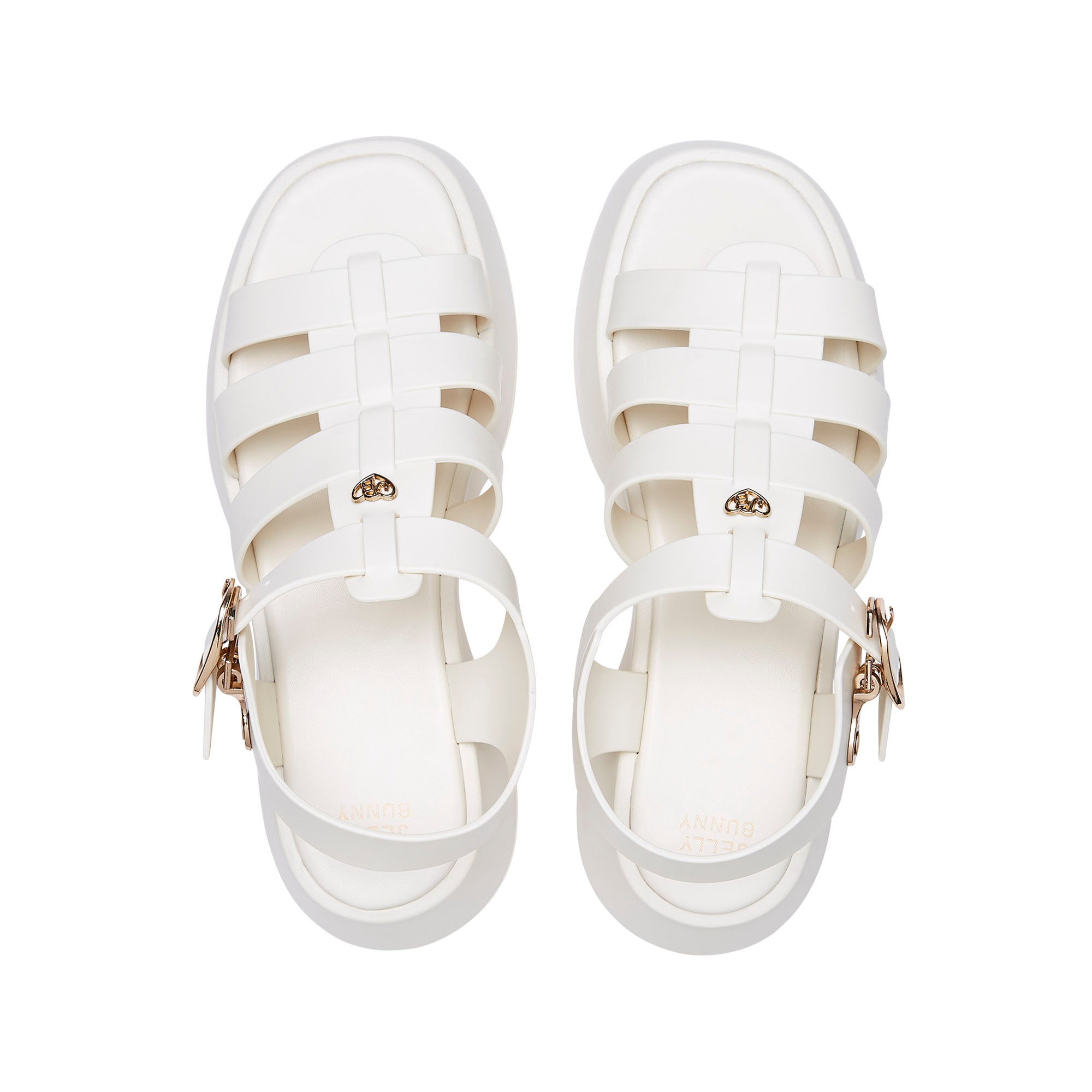 Sanretsu Platform Sandals White - Jelly Bunny Thailand Official Online Store