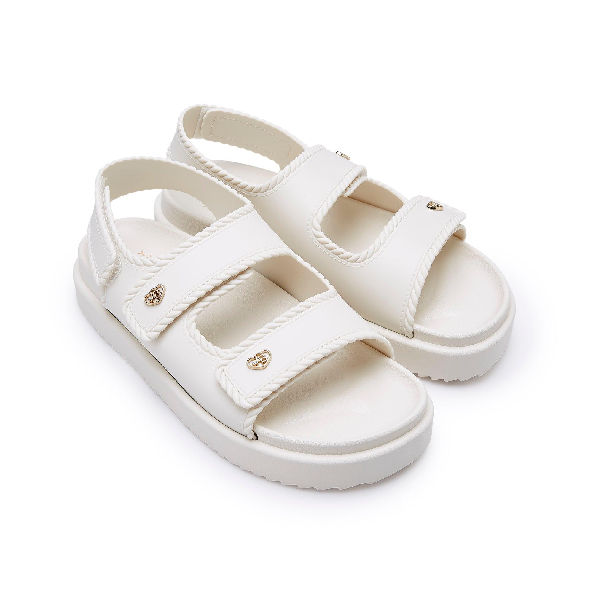 Mahou Flat Sandals White - Jelly Bunny Thailand Official Online Store