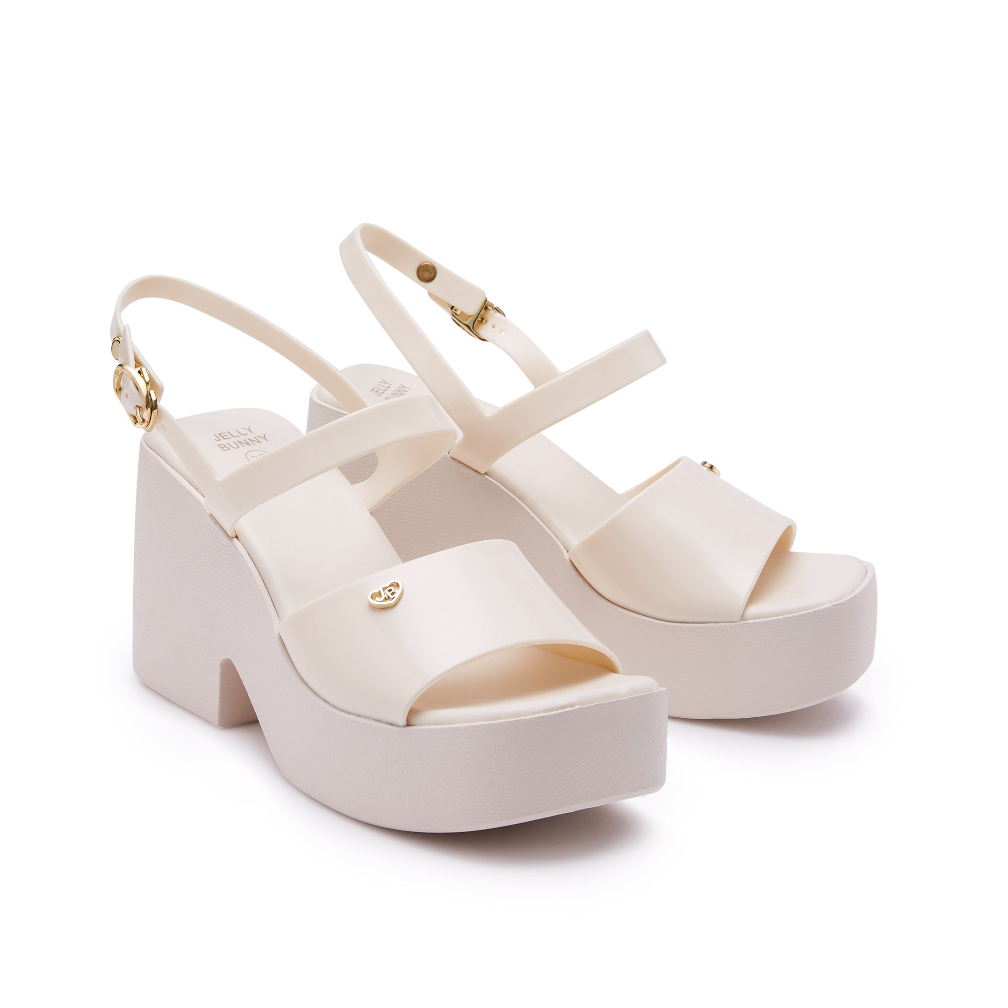 Yuno Platform Heels Ivory - Jelly Bunny Thailand Official Online Store
