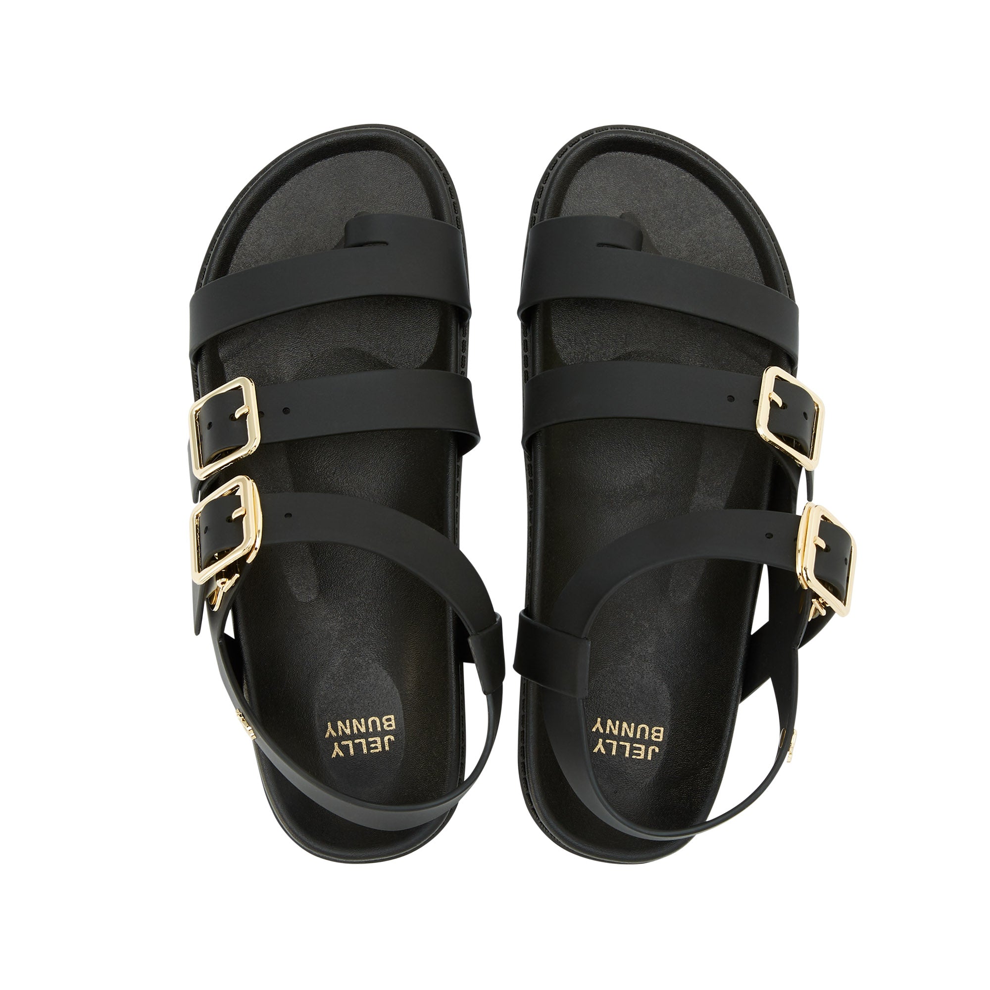 Agustina Flat Sandals Black - Jelly Bunny Thailand Official Online Store