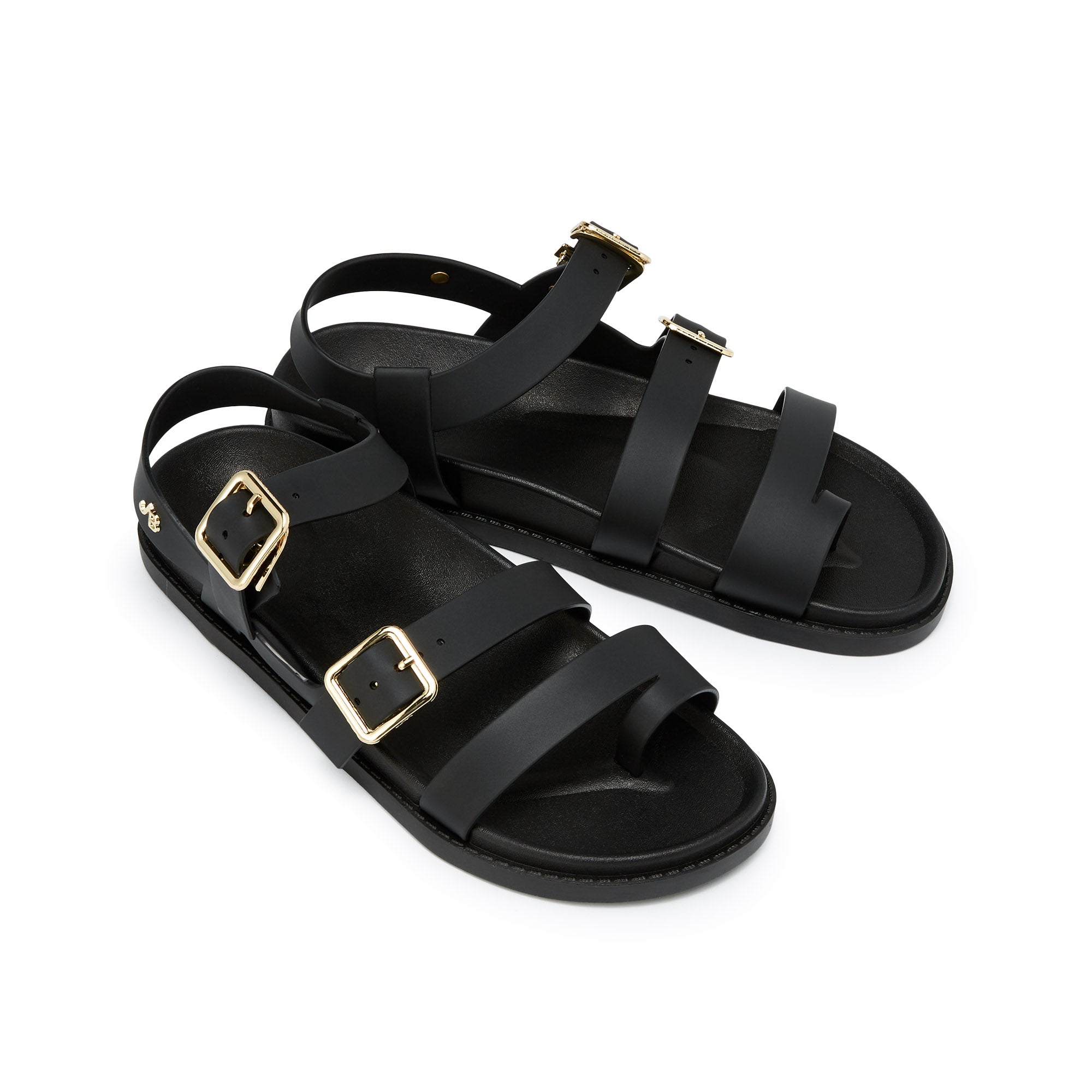 Agustina Flat Sandals Black - Jelly Bunny Thailand Official Online Store