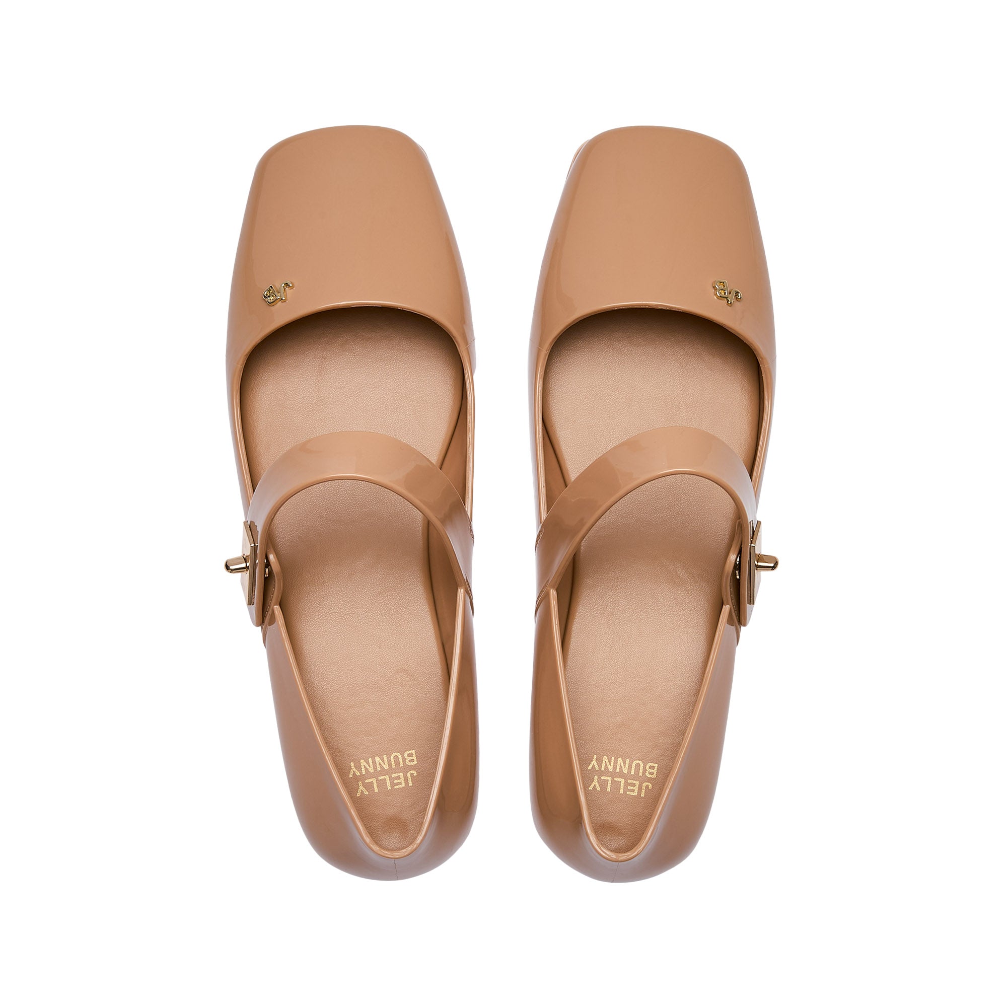 รองเท้าคัทชูทรงบัลเล่ต์ Neko Dark Beige