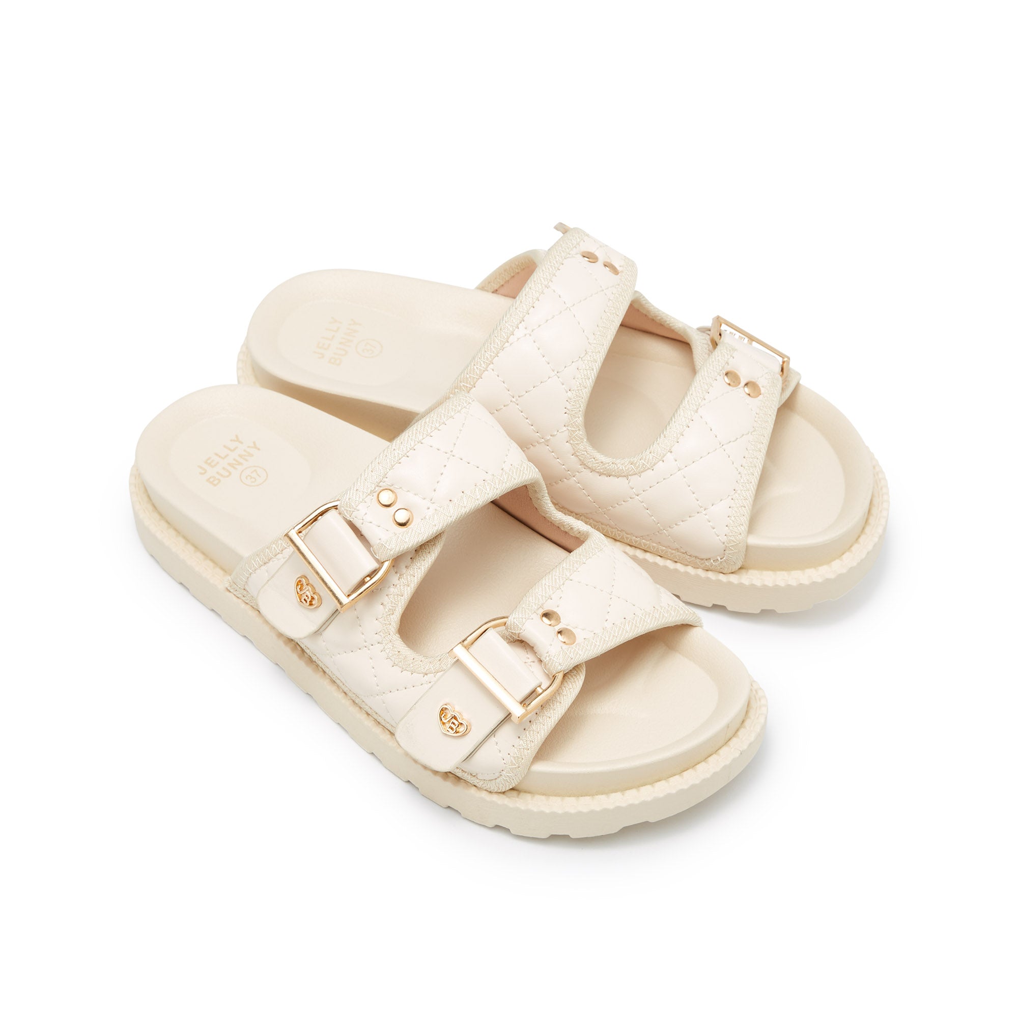 Miray Flat Sandals Ivory