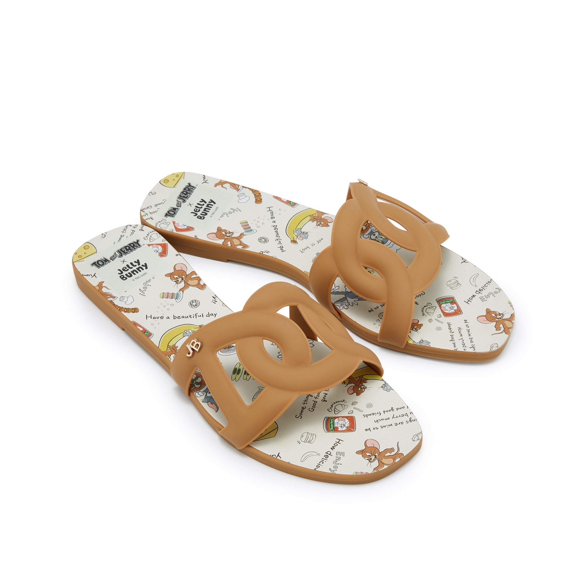 Grase Dewey Flat Sandals Brown - Jelly Bunny Thailand Official Online Store