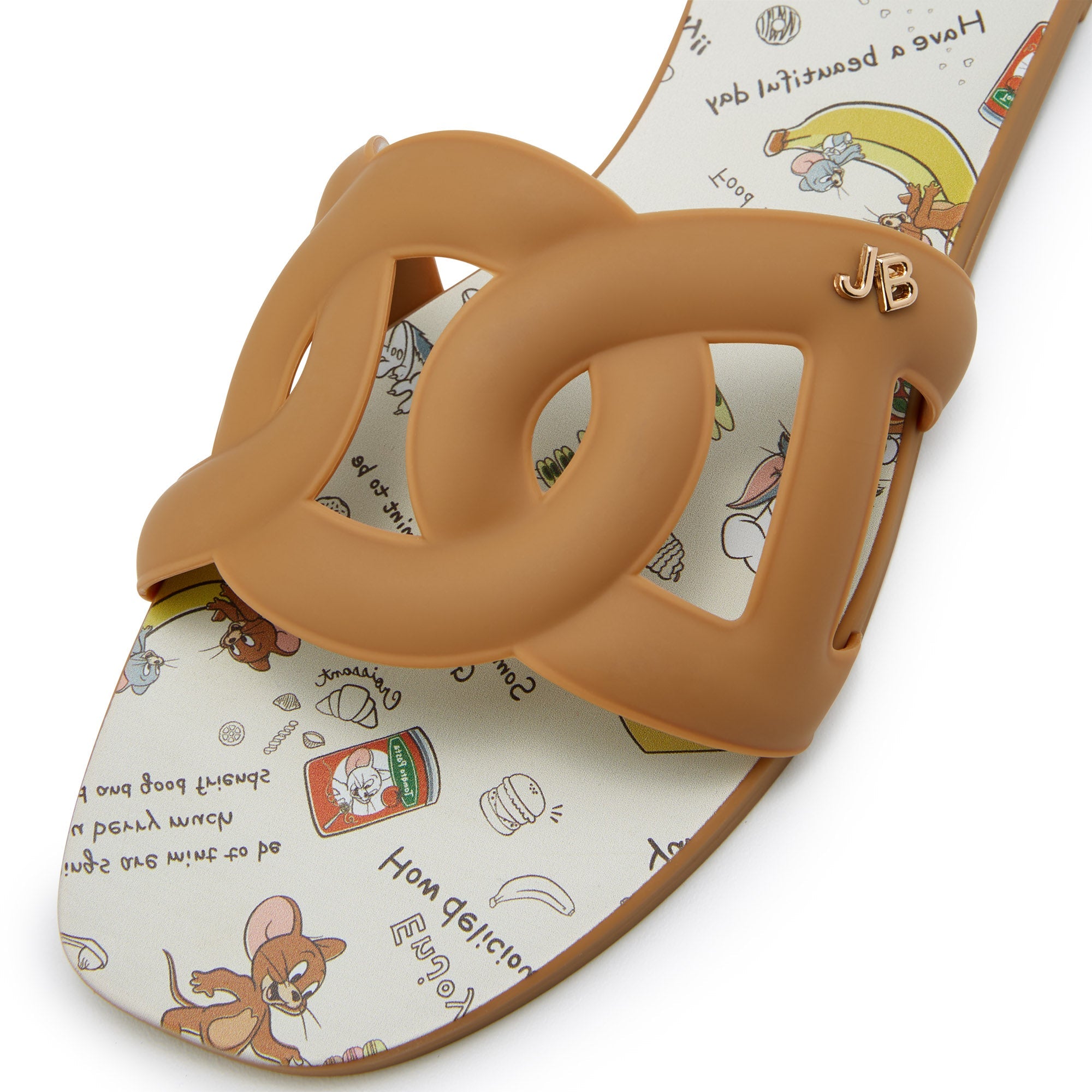 Grase Dewey Flat Sandals Brown - Jelly Bunny Thailand Official Online Store