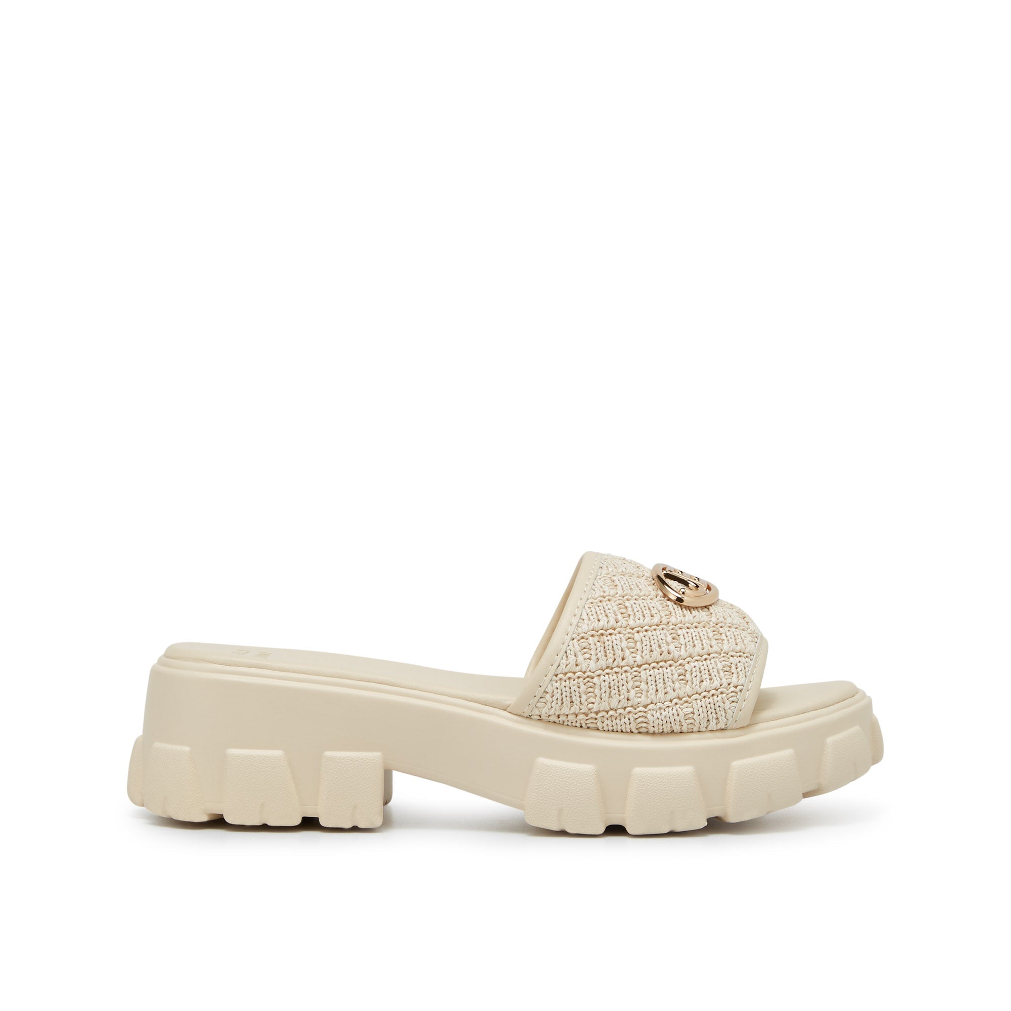 Varanna Prince Platform Sandals Beige