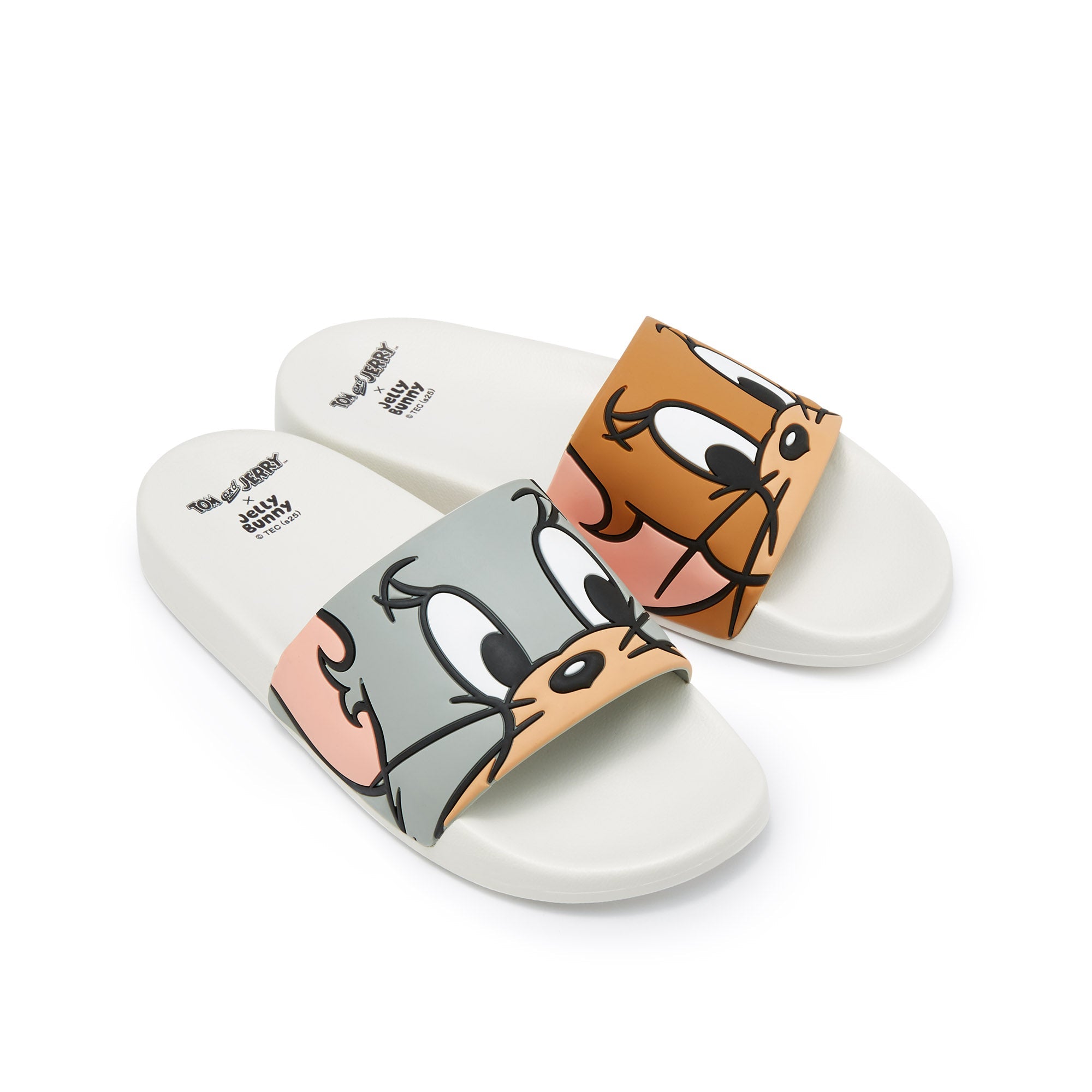 Slide Blizzard Giant Flat Sandals White - Jelly Bunny Thailand Official Online Store