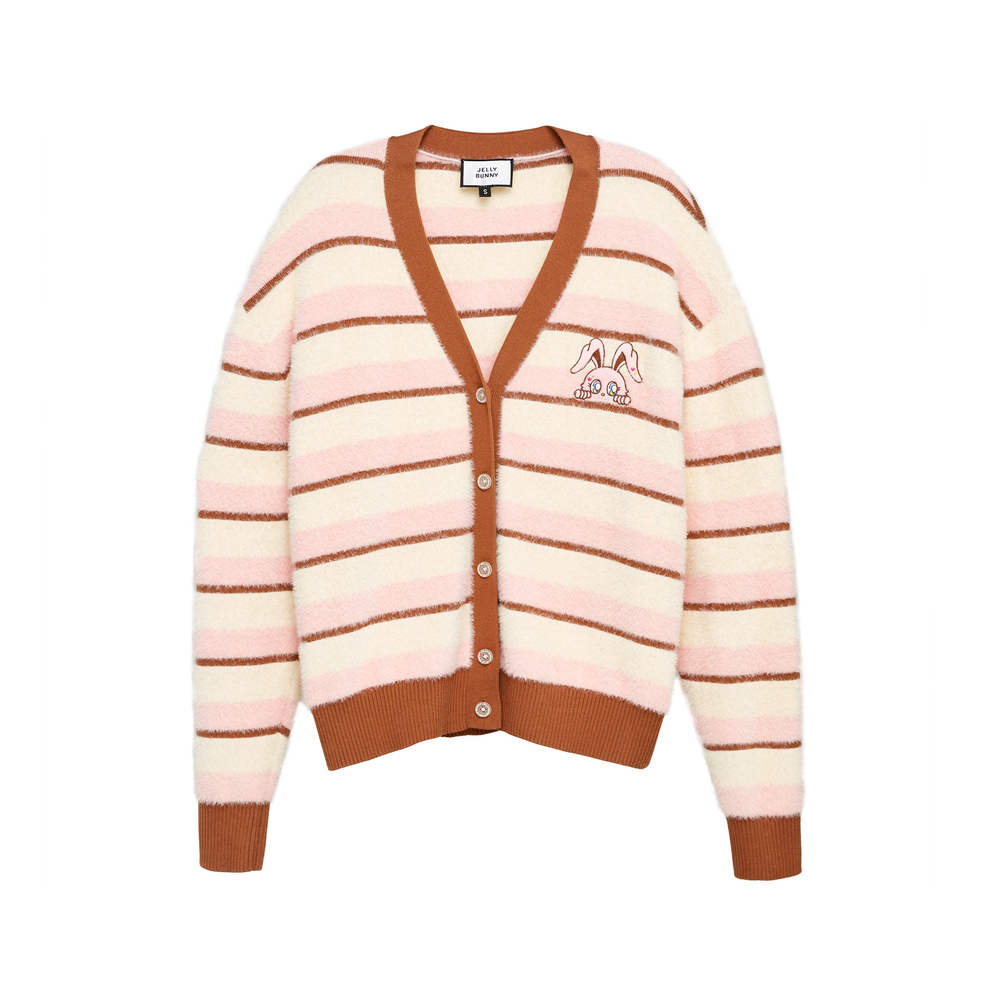 เสื้อคาร์ดิแกนลายทางปักลาย กระต่าย Jerme Multi Color