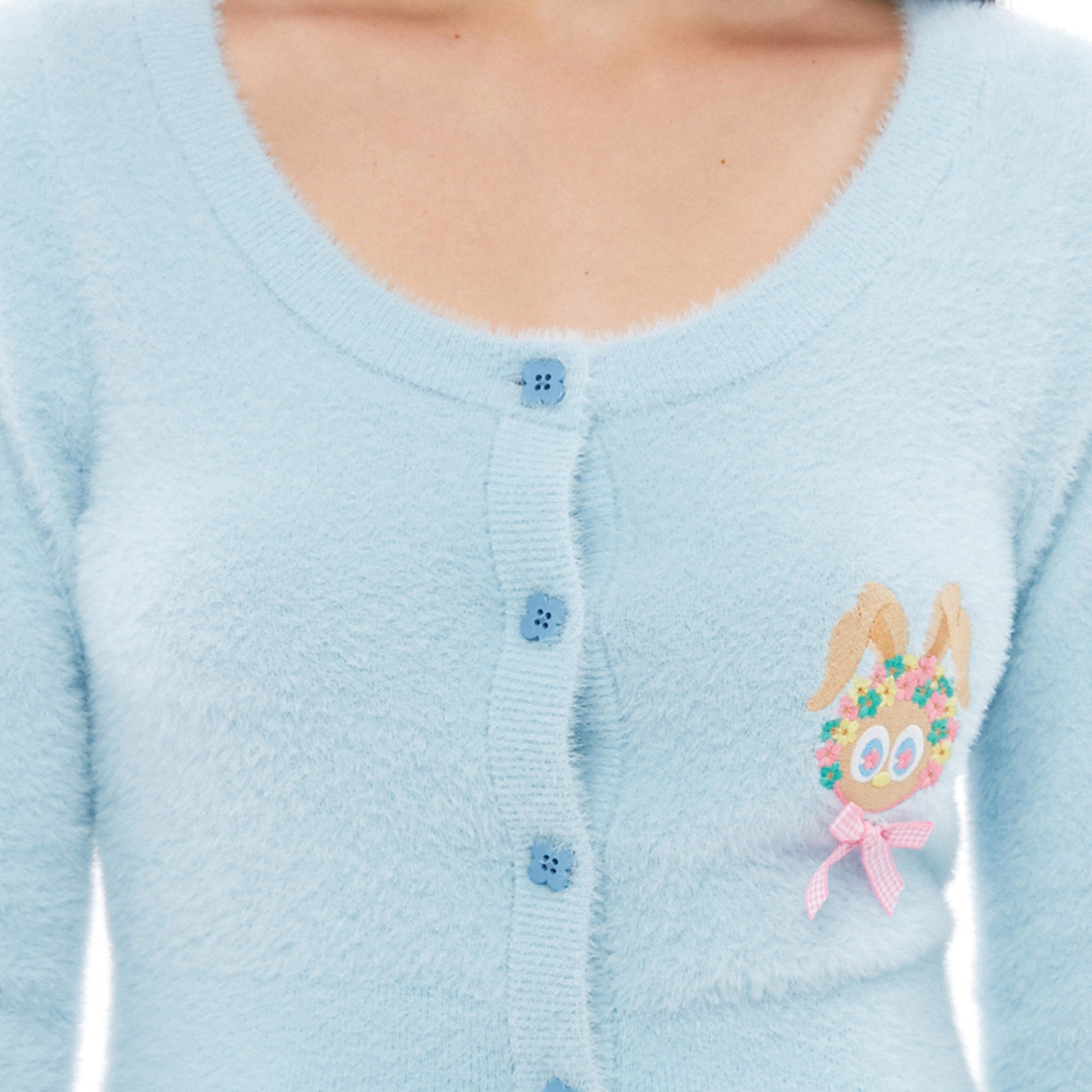 Jerme Sakura Crop Cardigan Blue
