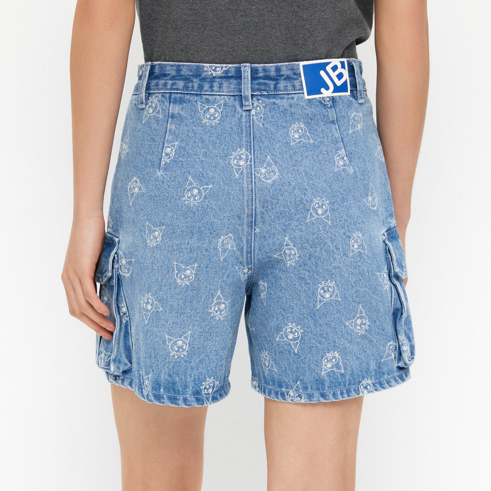 Kuromi Denim Shorts Blue