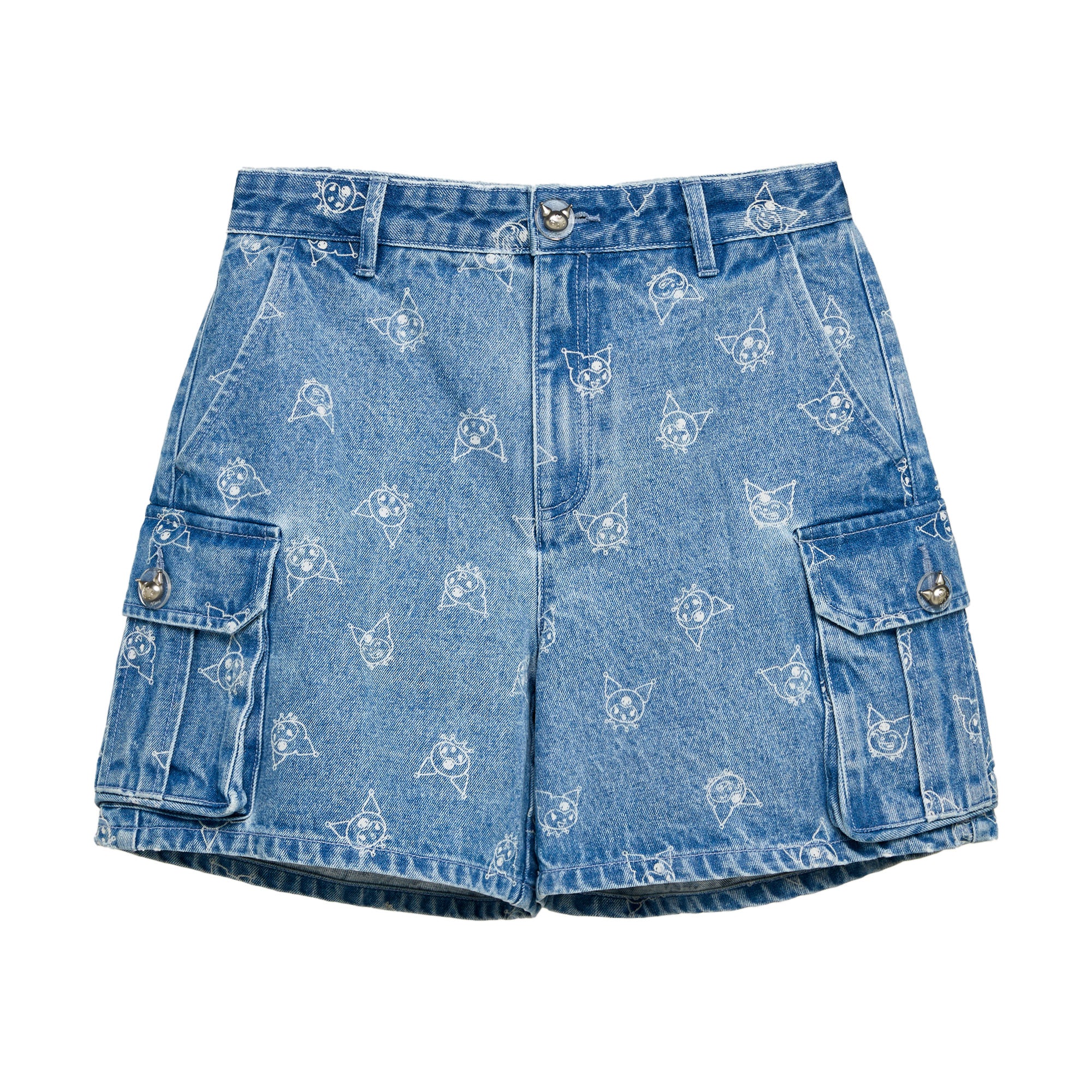 Kuromi Denim Shorts Blue