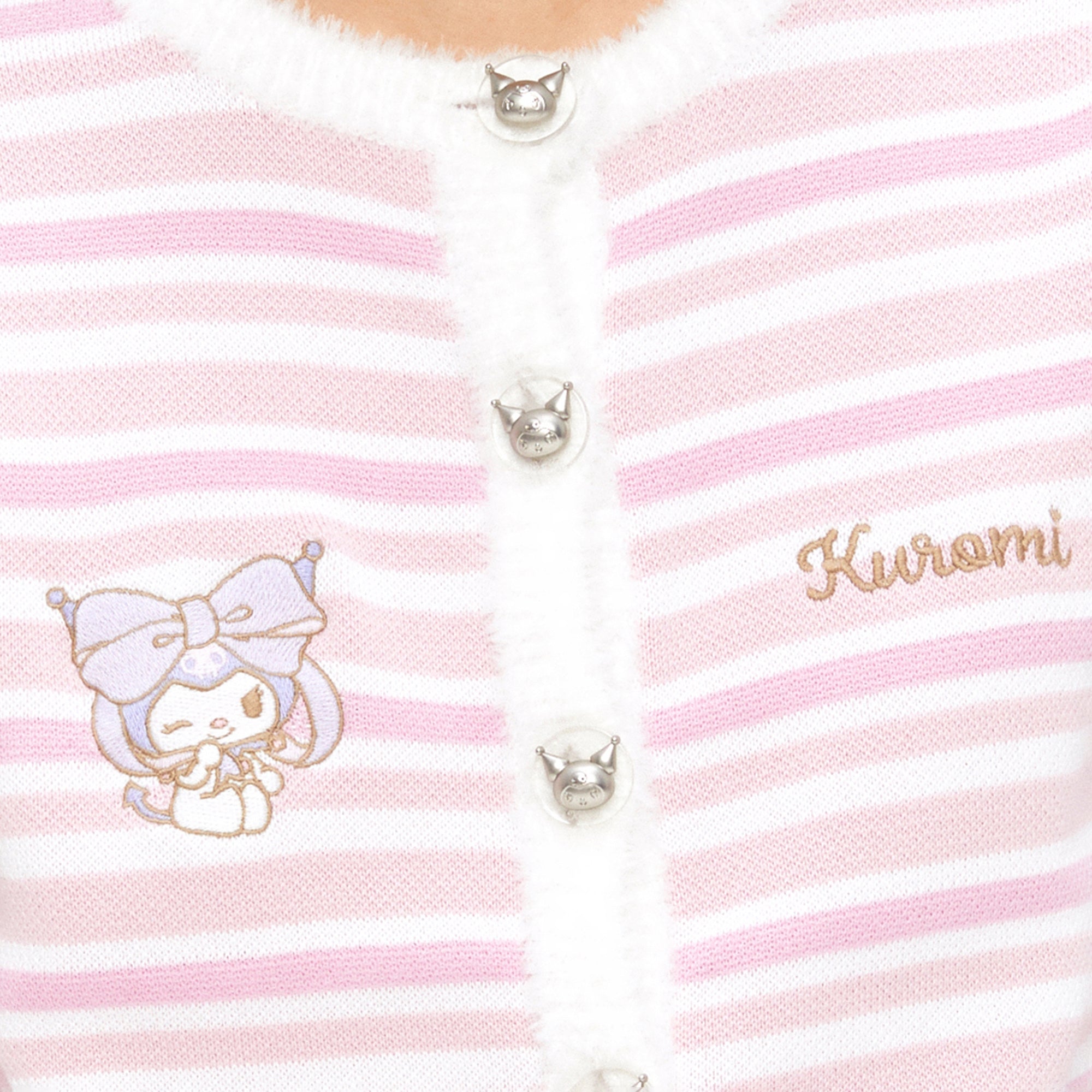 Kuromi Stripe Button Down Top Multi Color
