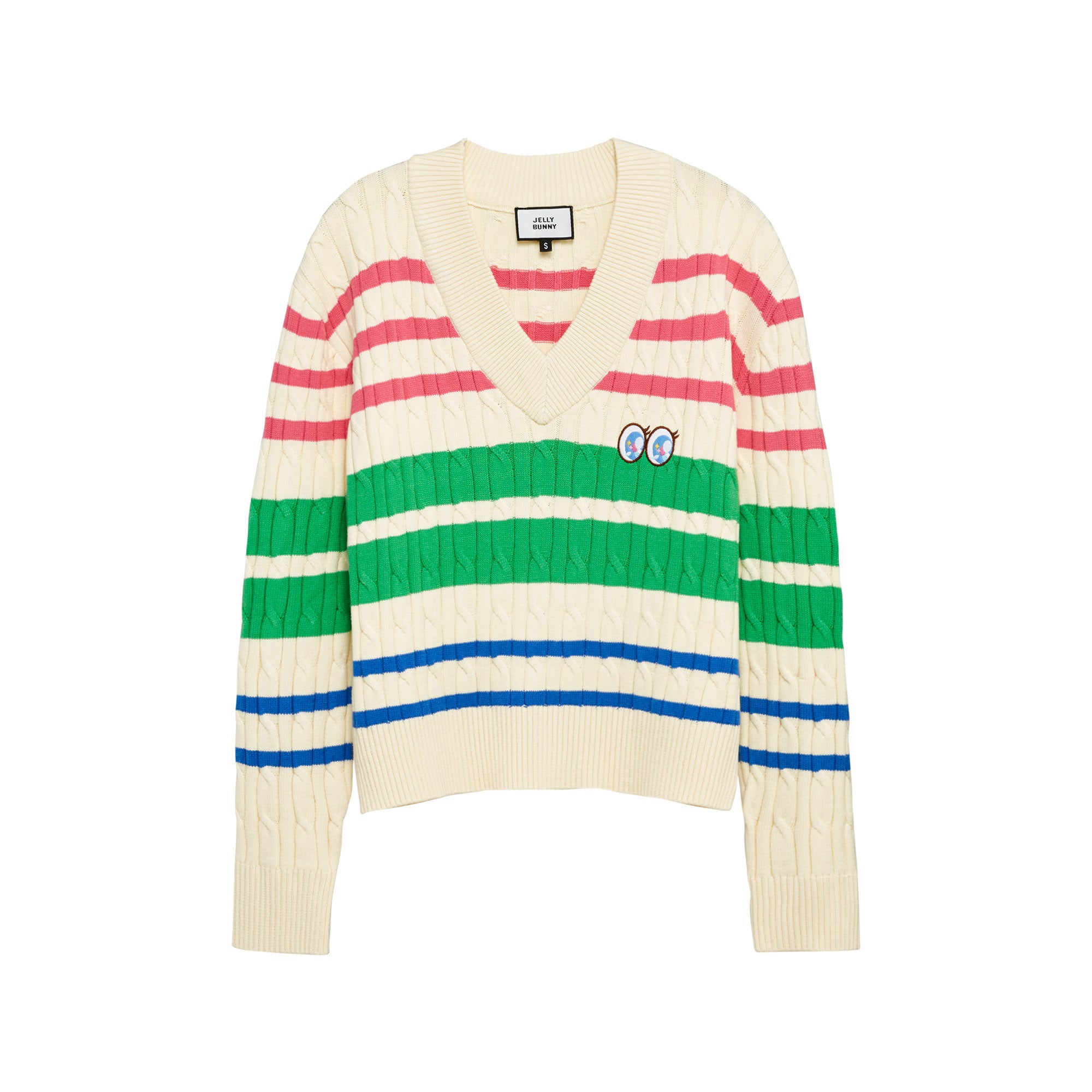 เสื้อพูลโอเวอร์เคเบิ้ลนิตลายทาง Multi Color