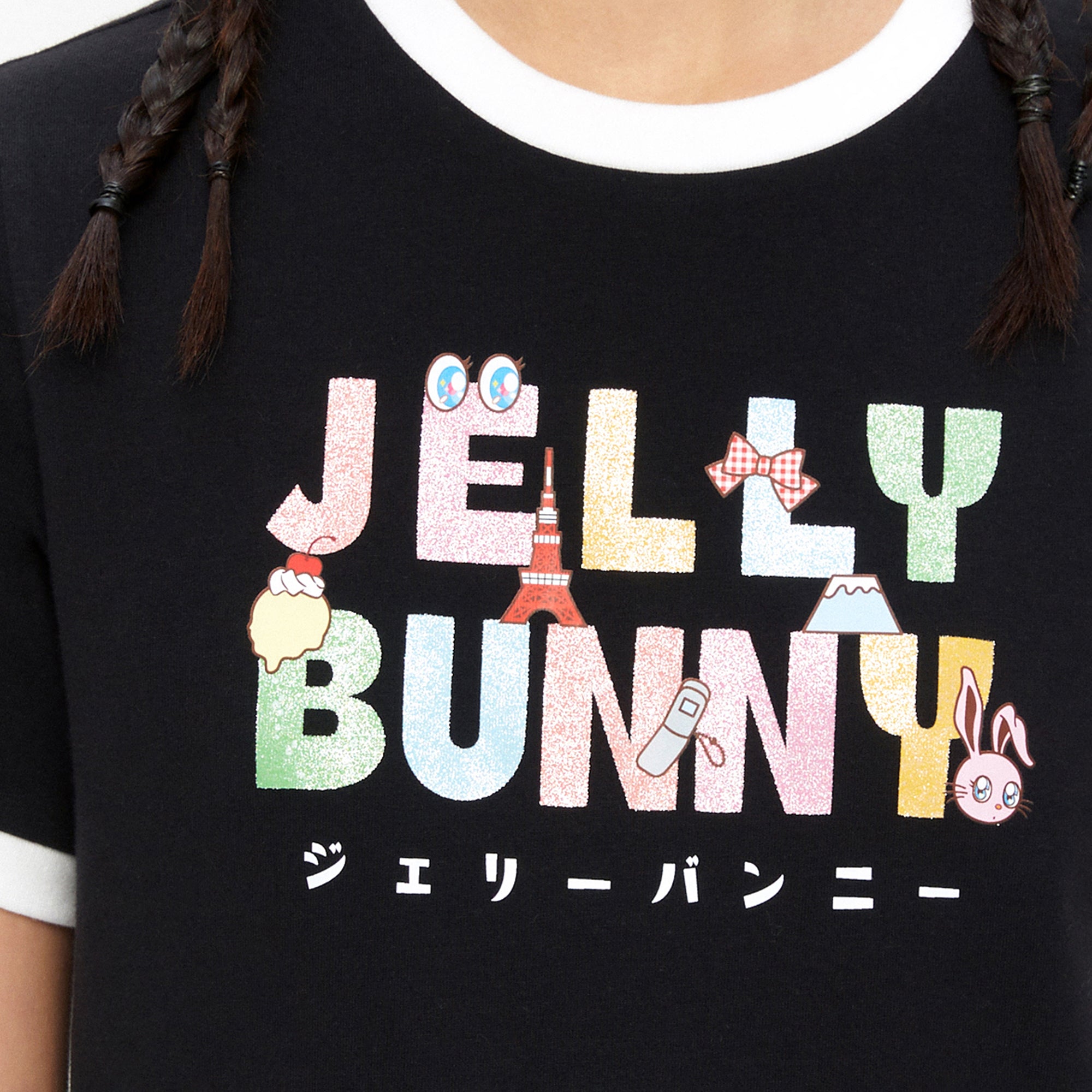 เสื้อยืดแขนสั้นพิมพ์ลาย Black